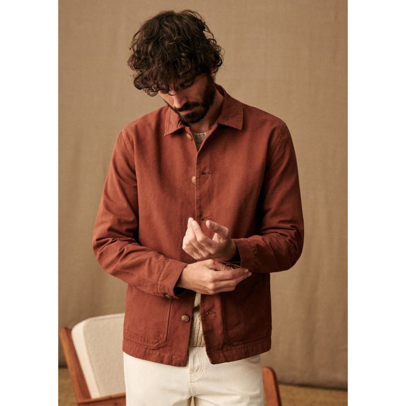 Octobre Editions "Tim" Chore Jacket in "Rust", size Large