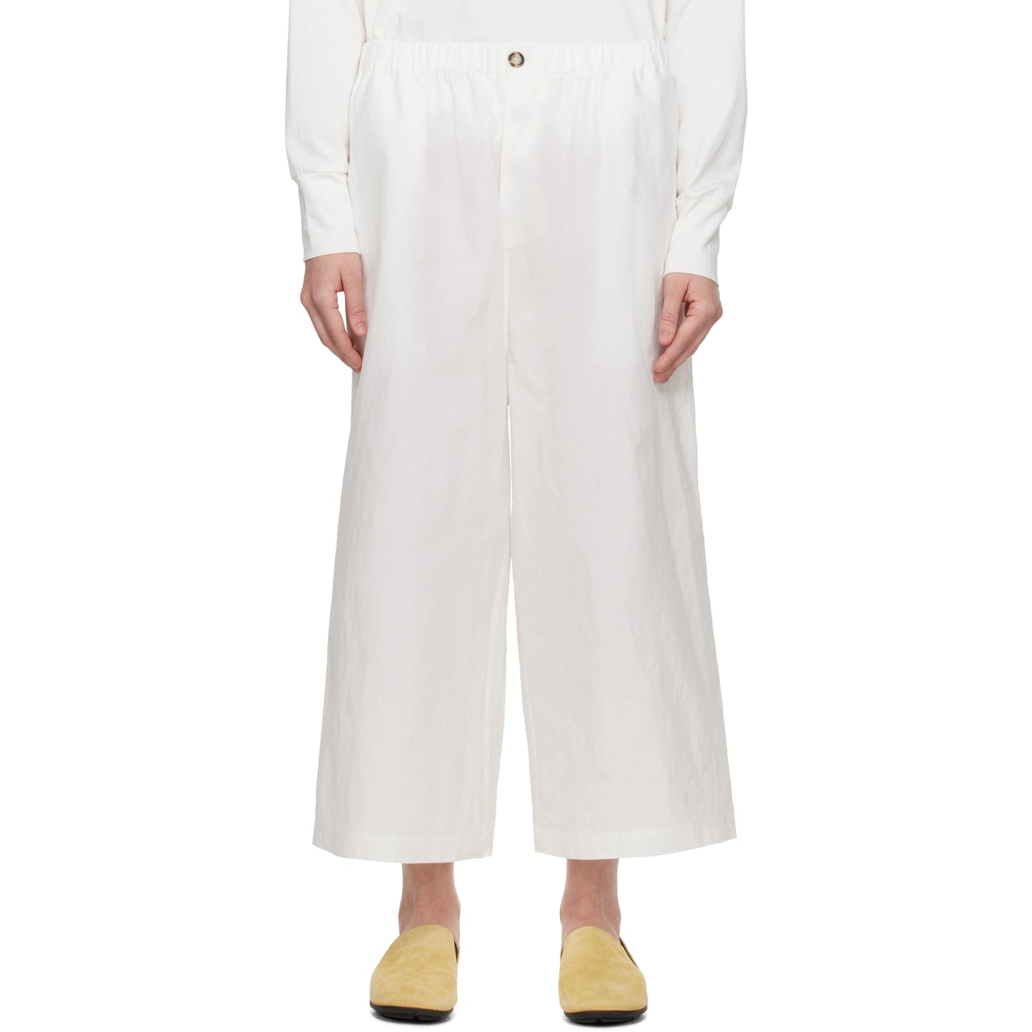 Sofie D'Hoore "Ponce" Cropped Wide Leg Pants in White, size 42 (size Large)