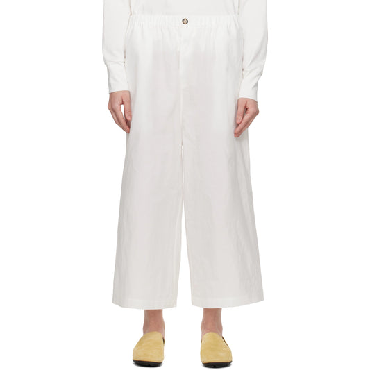 Sofie D'Hoore "Ponce" Cropped Wide Leg Pants in White, size 42 (size Large)
