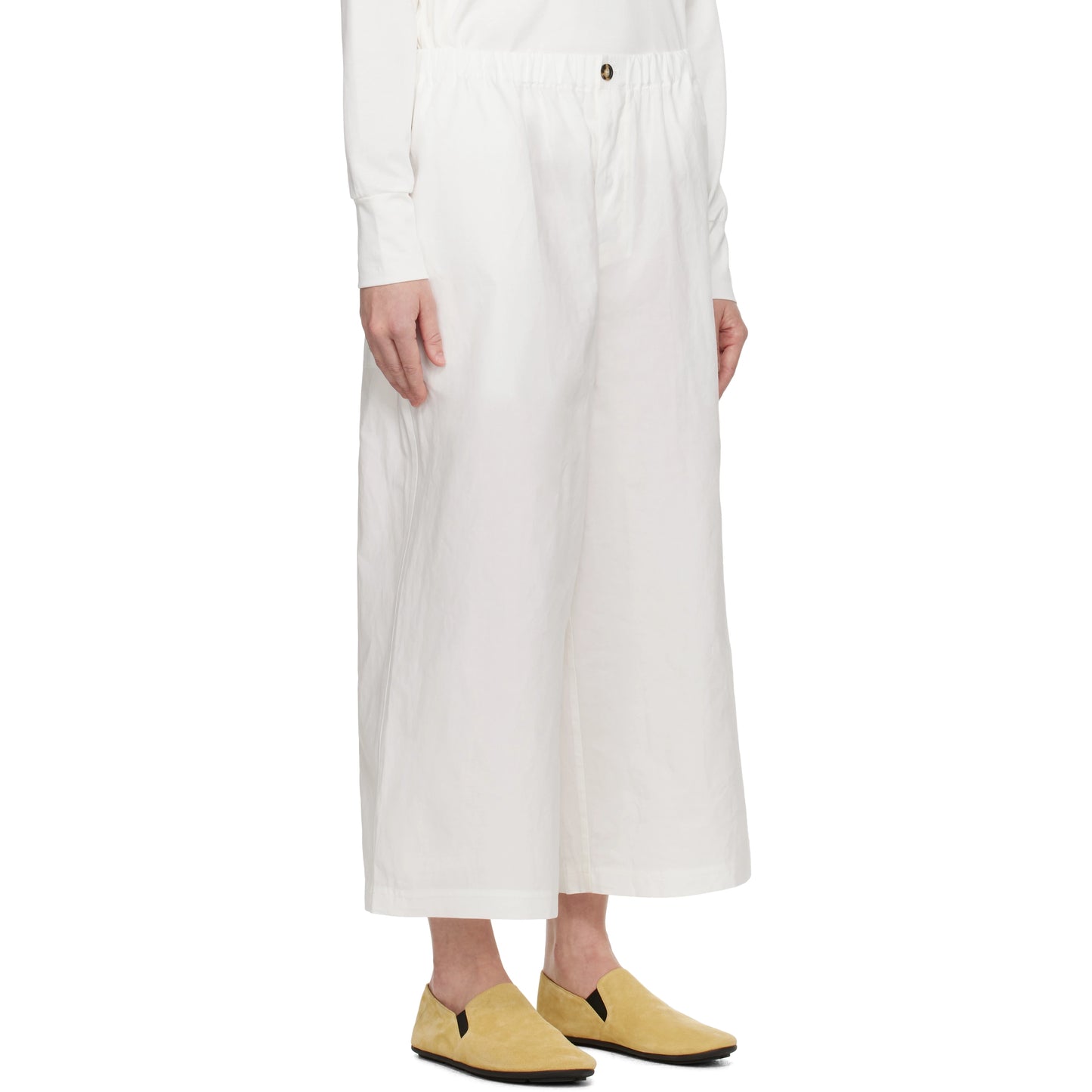 Sofie D'Hoore "Ponce" Cropped Wide Leg Pants in White, size 42 (size Large)