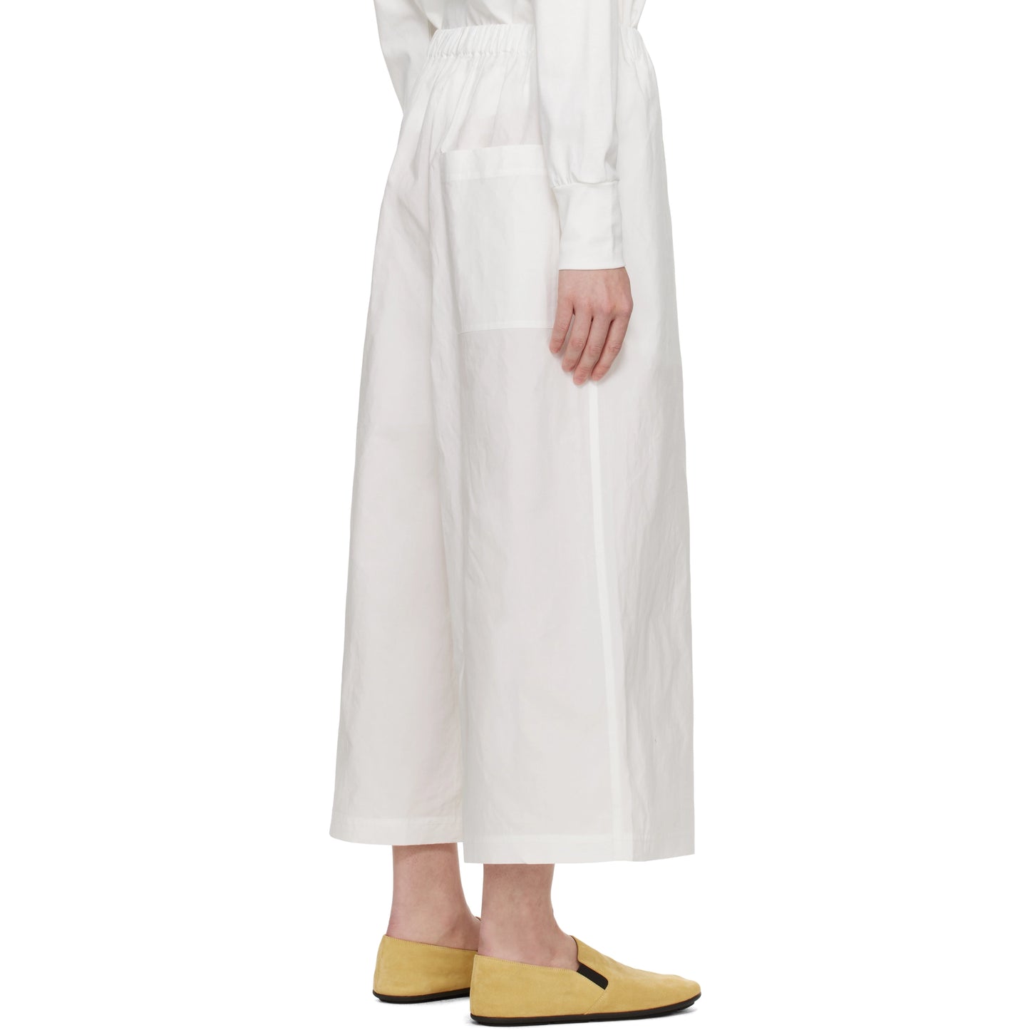 Sofie D'Hoore "Ponce" Cropped Wide Leg Pants in White, size 42 (size Large)
