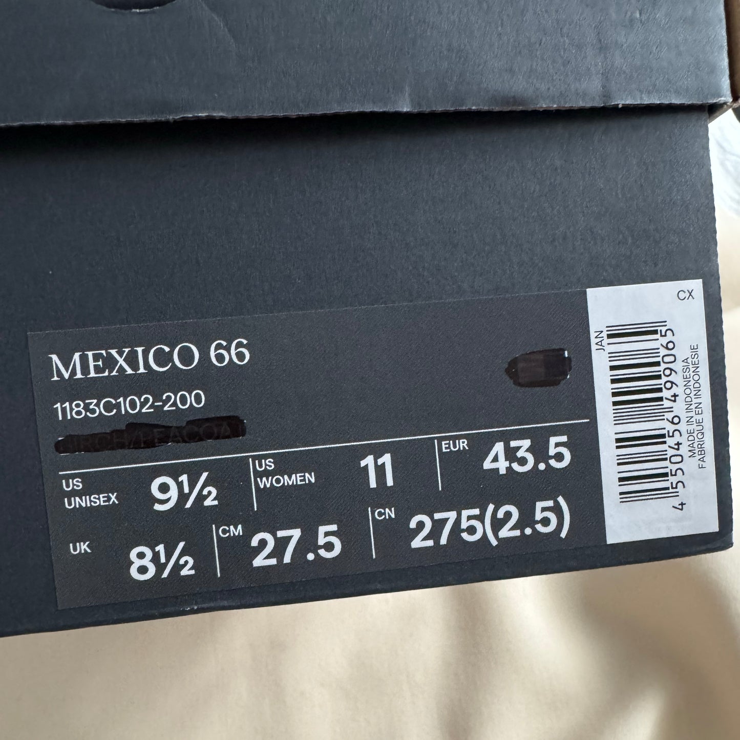 Onitsuka Tiger "Mexico 66" Sneakers in Yellow/Black, size 11