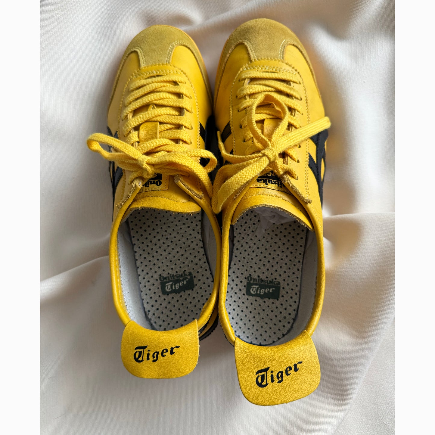 Onitsuka Tiger "Mexico 66" Sneakers in Yellow/Black, size 11