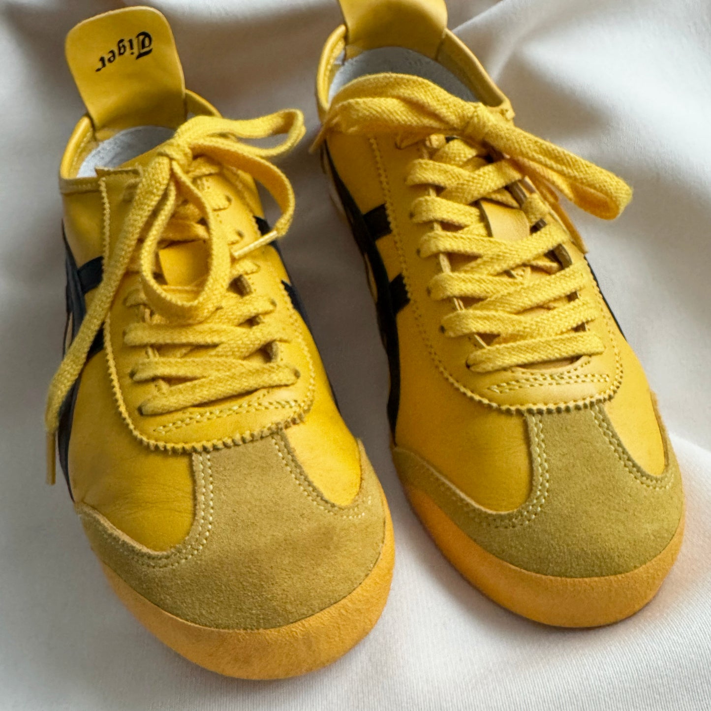 Onitsuka Tiger "Mexico 66" Sneakers in Yellow/Black, size 11