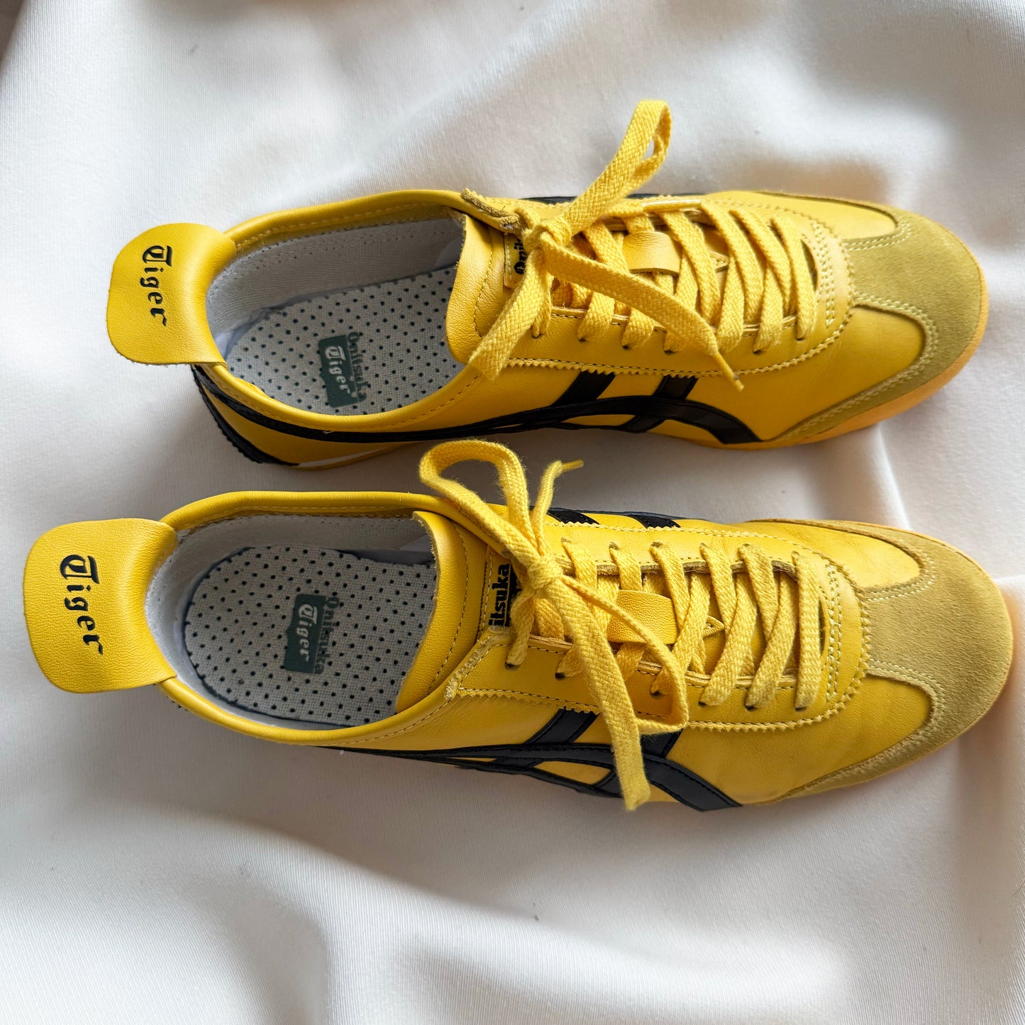 Onitsuka Tiger "Mexico 66" Sneakers in Yellow/Black, size 11