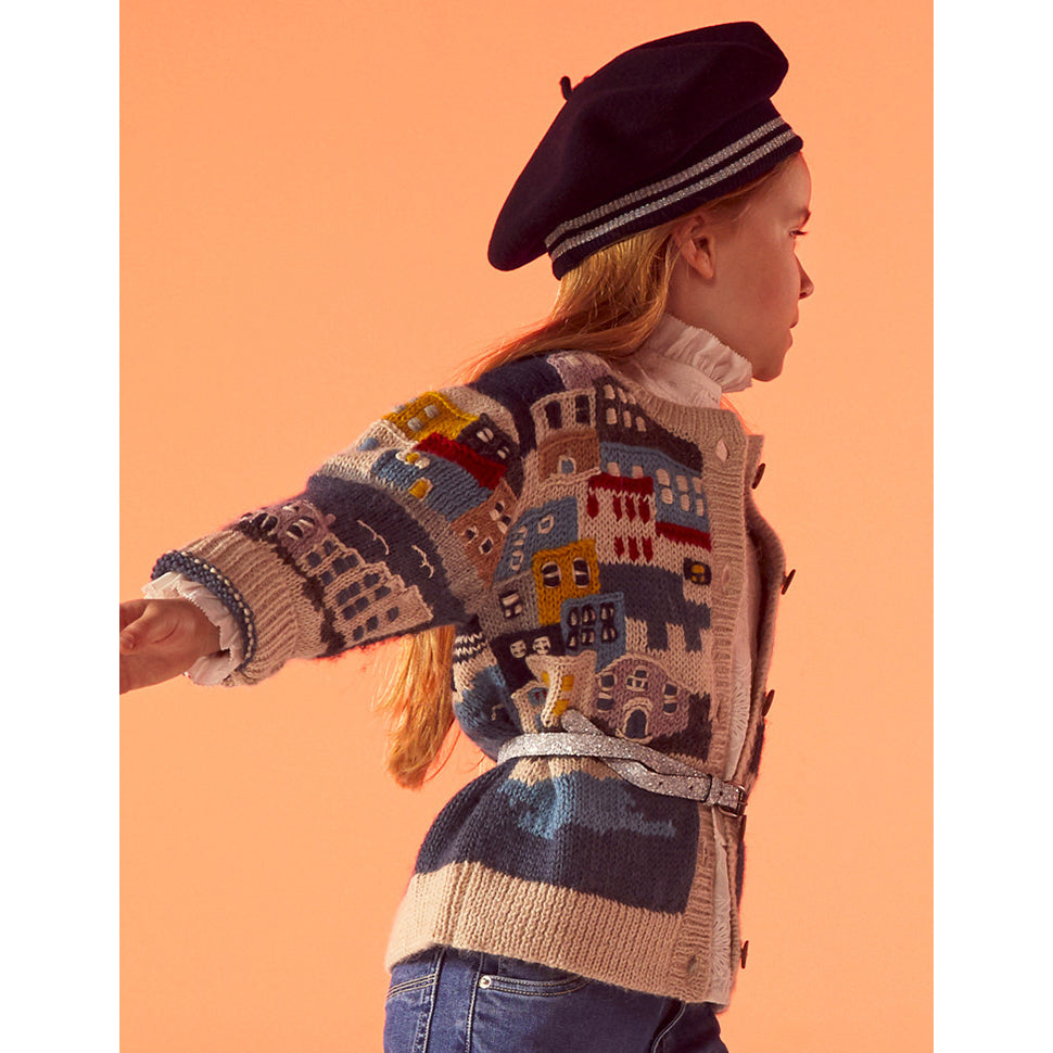 Bonpoint Intarsia Cardigan, size 10 years