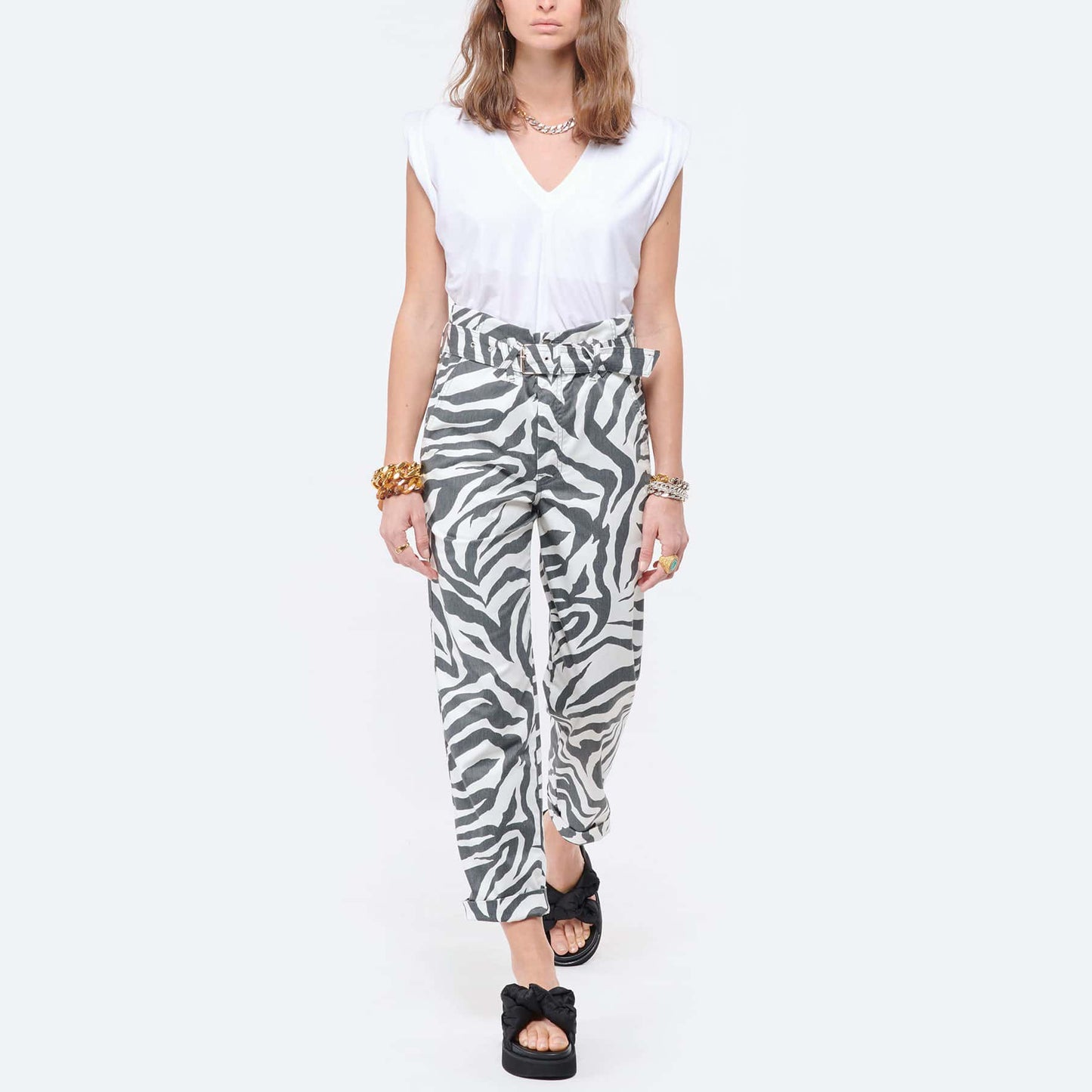 Overlover Zebra Print "Carlyle" Pant, size 30