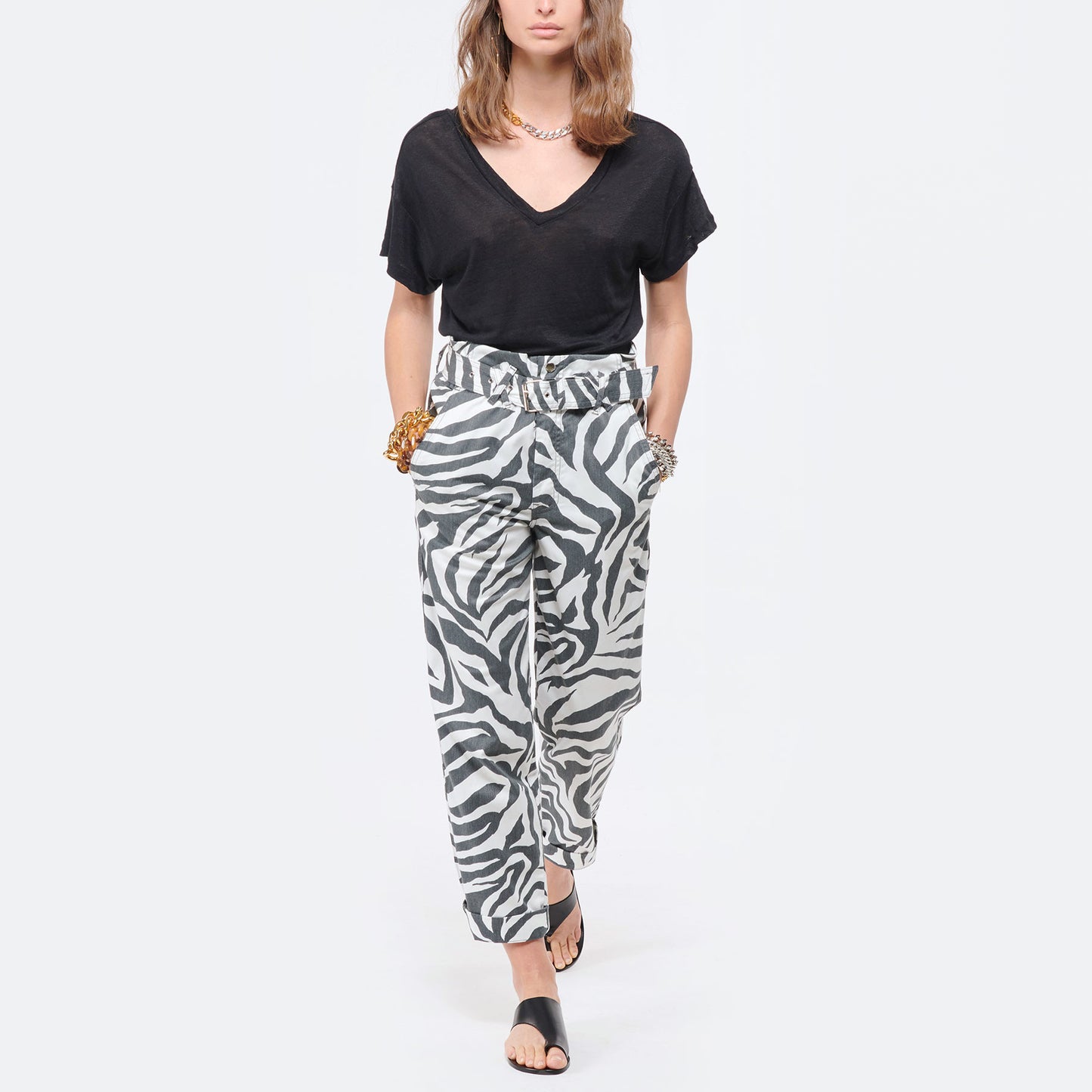 Overlover Zebra Print "Carlyle" Pant, size 30