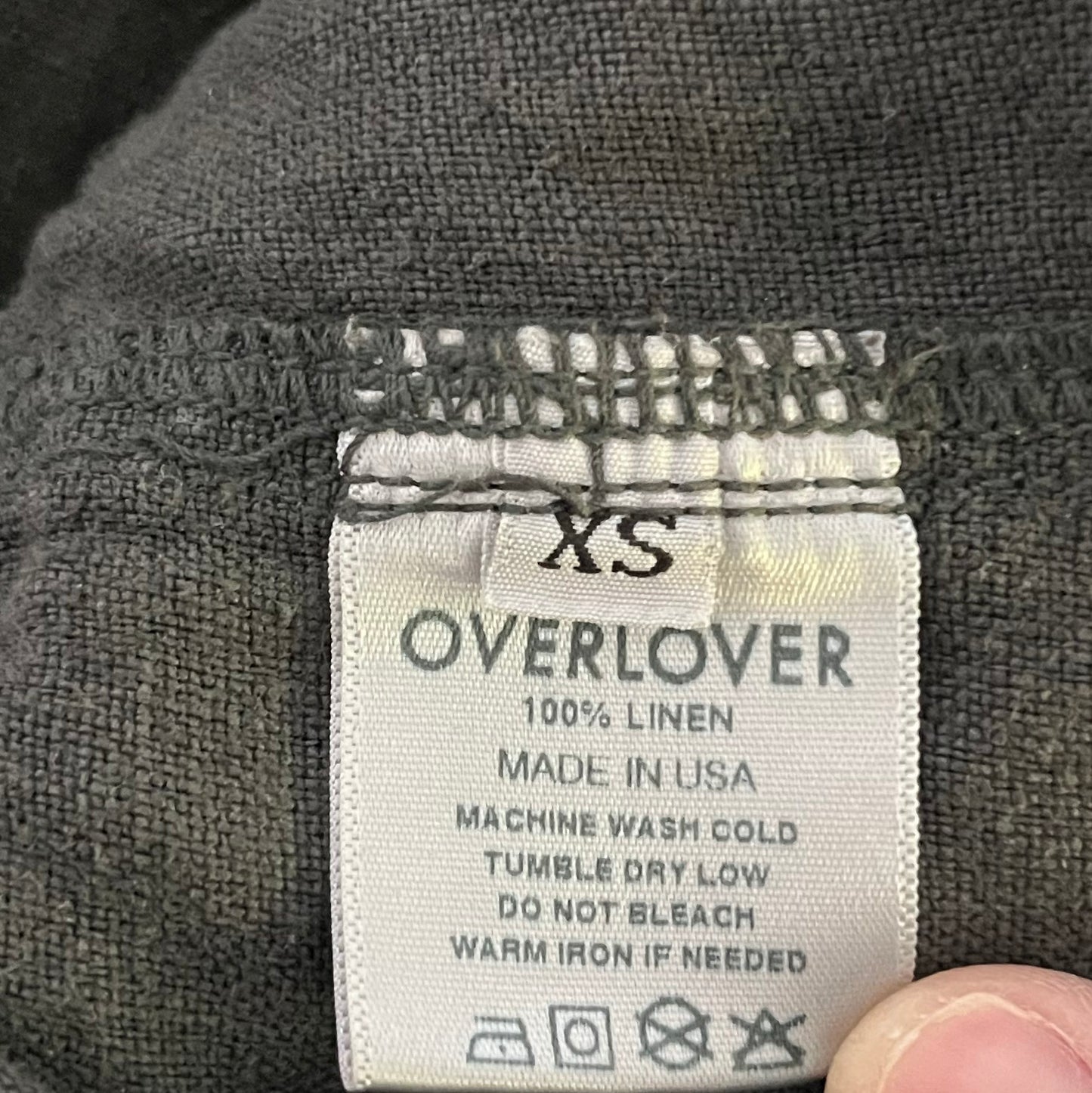 Overlover Linen Romper in Grey, size XS