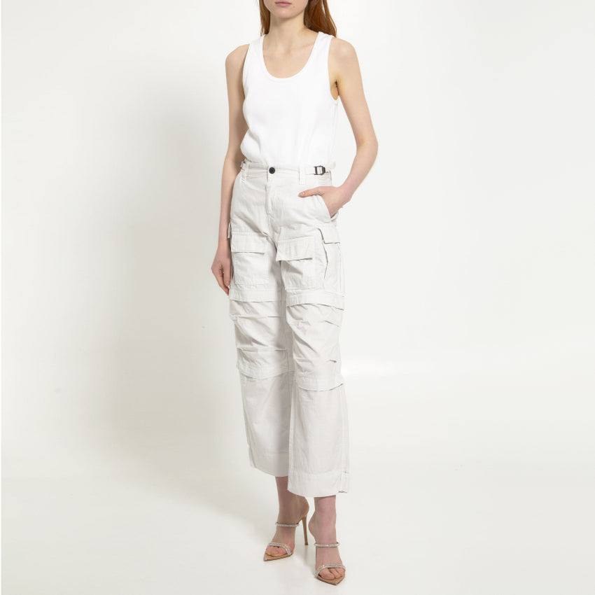 DarkPark "Julia" Cargo Pants in Off White, size 26