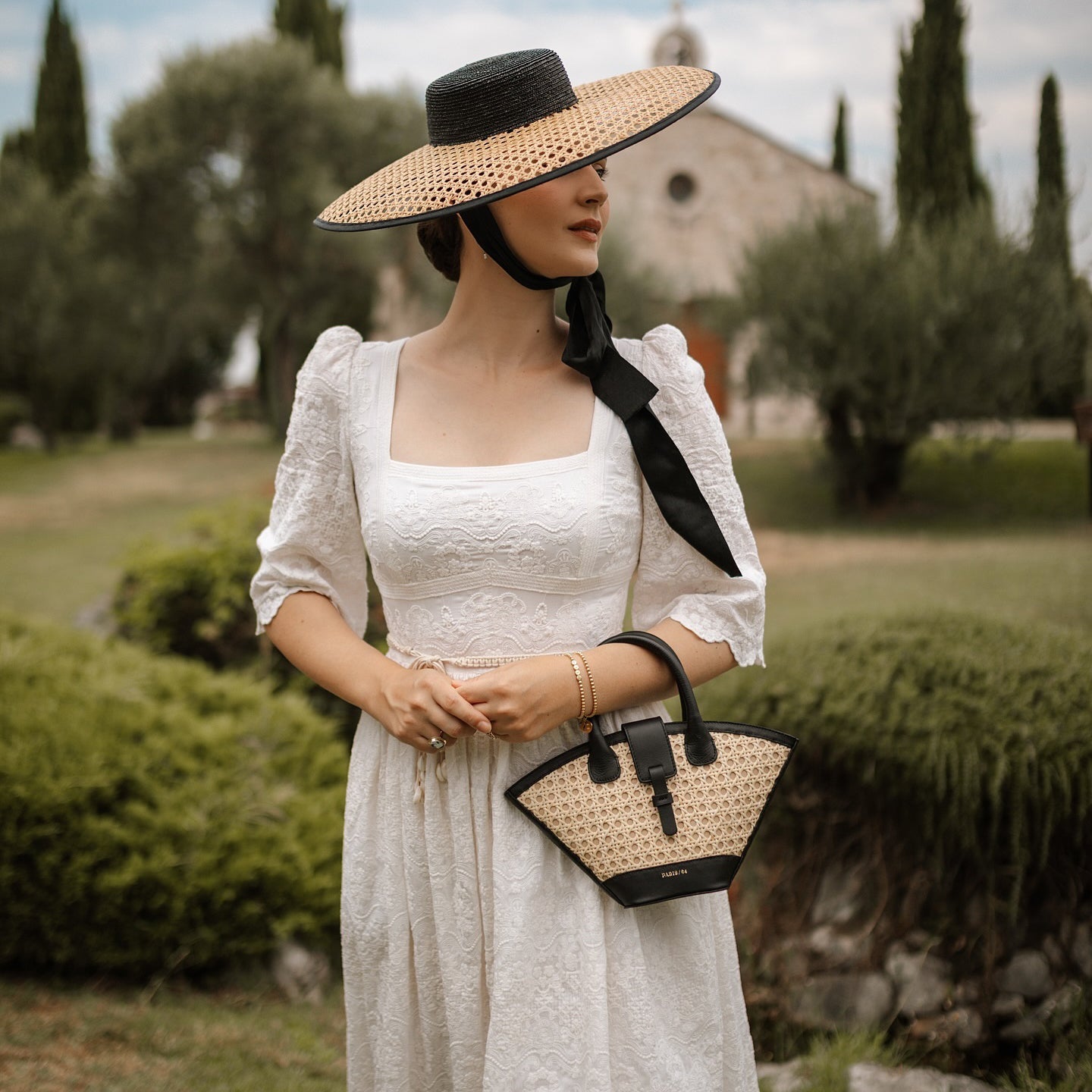 Paris/64 Mini Lumiere Bag in Black Rattan