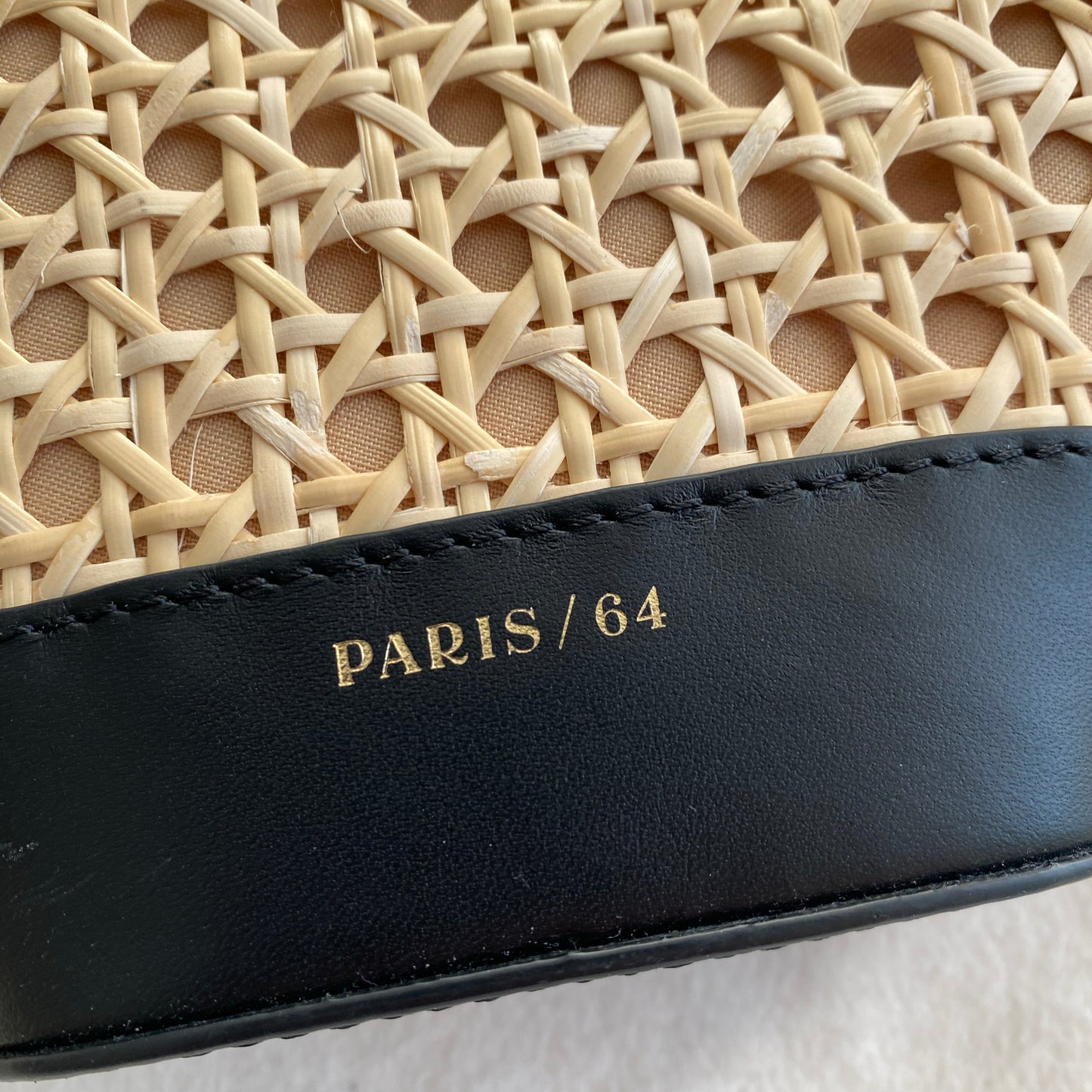 Paris/64 Mini Lumiere Bag in Black Rattan