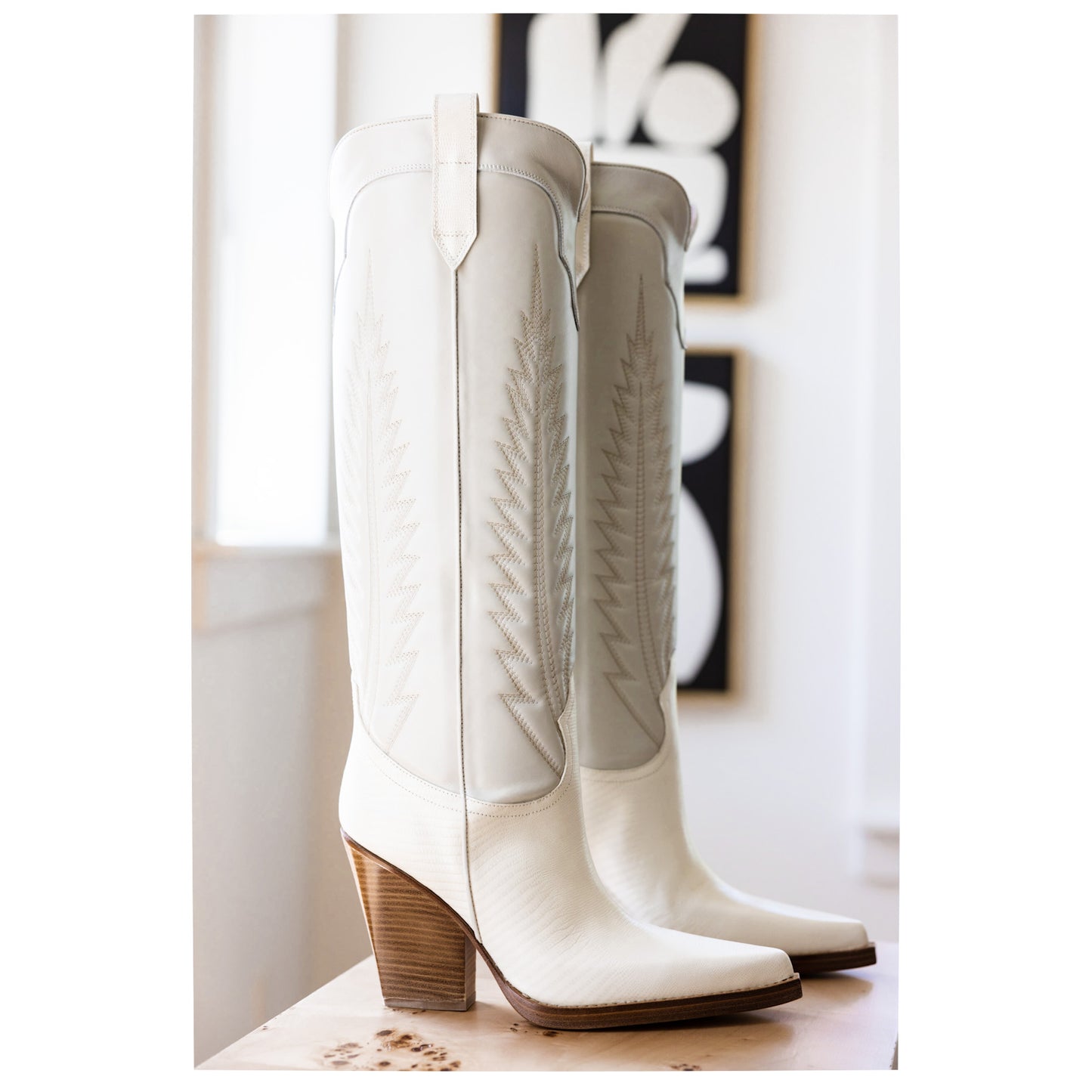 Paris Texas "El Dorado" Boots in Ecru, size 40.5