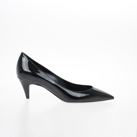 Saint Laurent "Charlotte" 55mm Pumps in Black Patent, size 37 (fits 36.5)