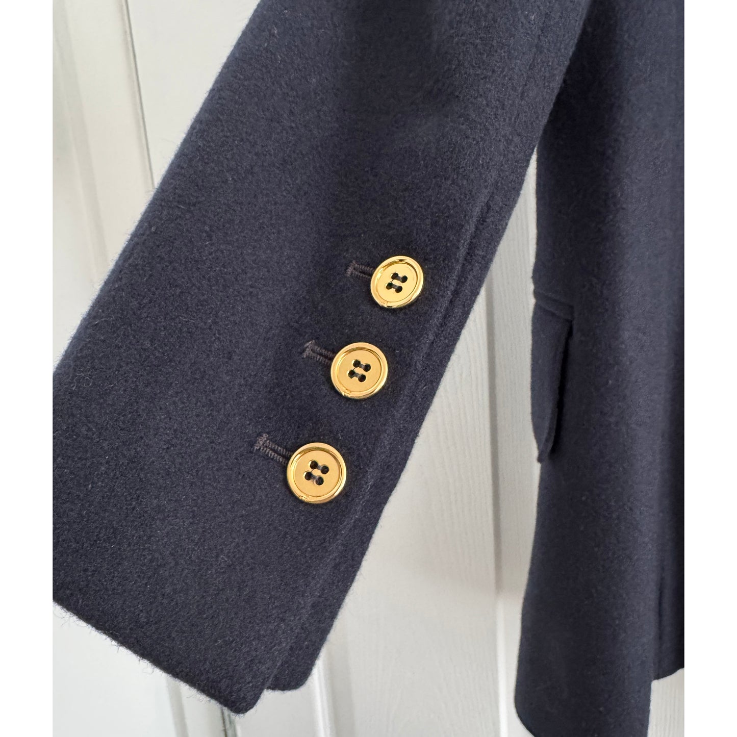 Patou "Iconic" Double Breasted Jacket in Navy, size 40FR (fits US 4/6)