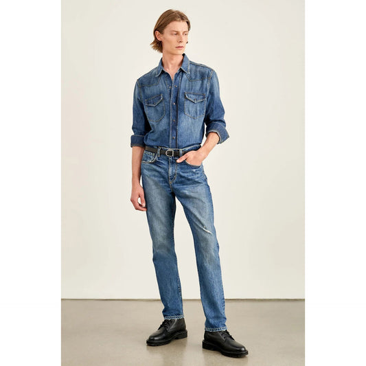 ** MENS ** Nili Lotan "Travis" Denim Shirt in "Classic Wash", size Large