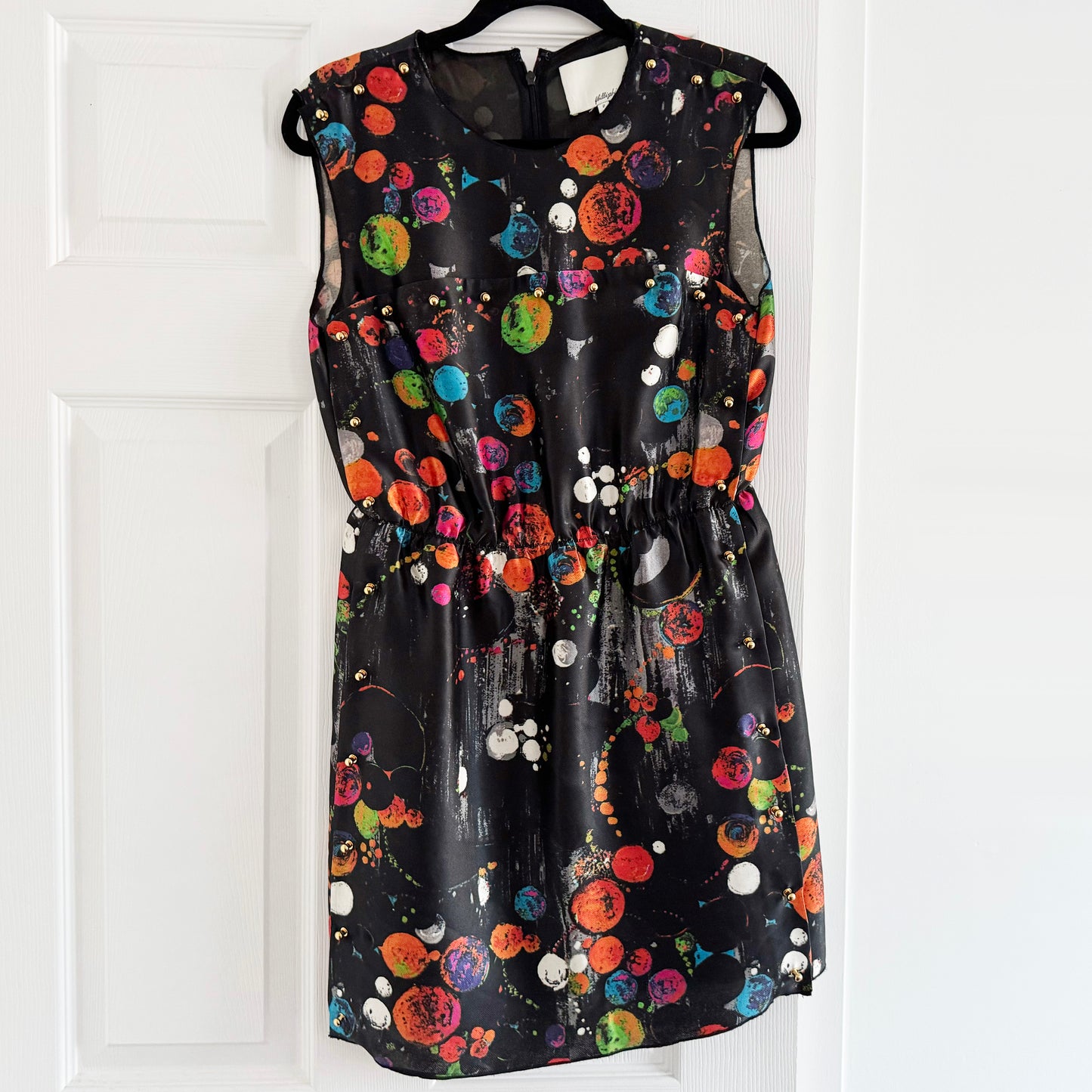 3.1 Phillip Lim Black Dress with Bubbles print, size 2