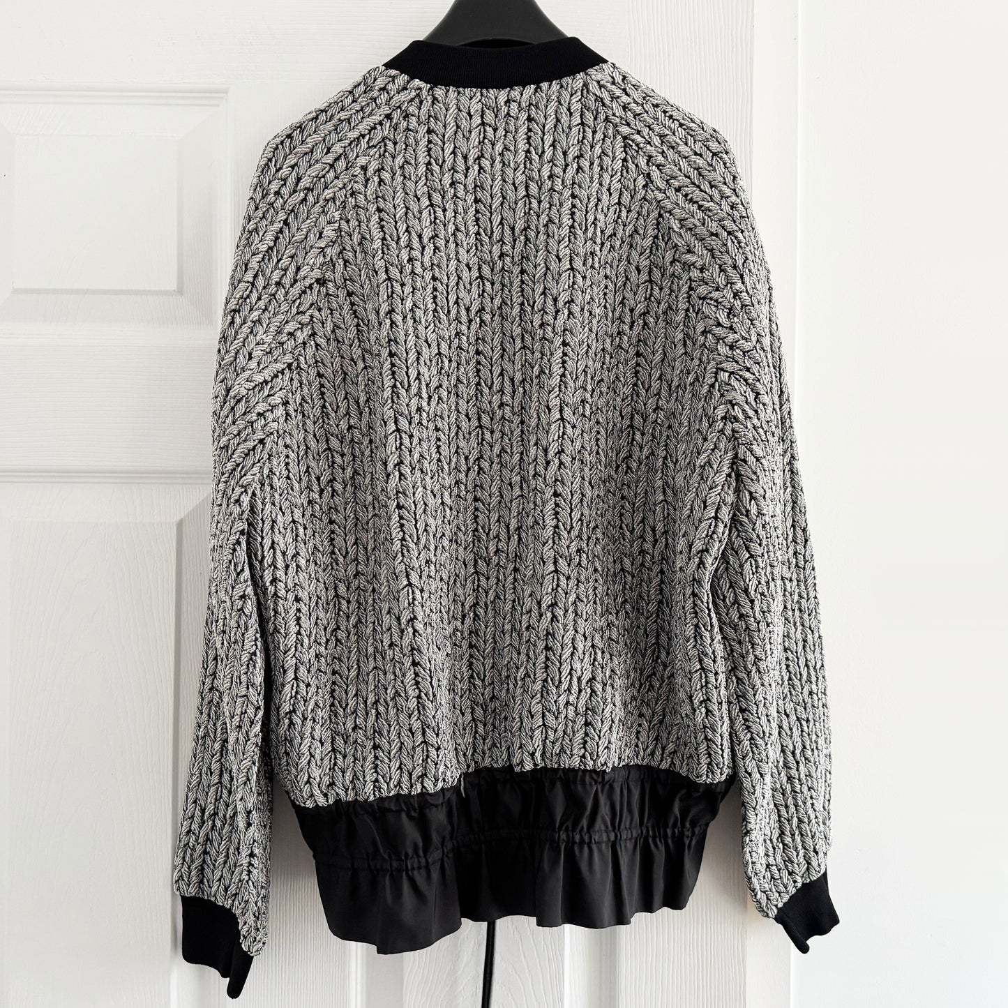 3.1 Phillip Lim Drawstring Bomber Jacket in Platinum, size 8