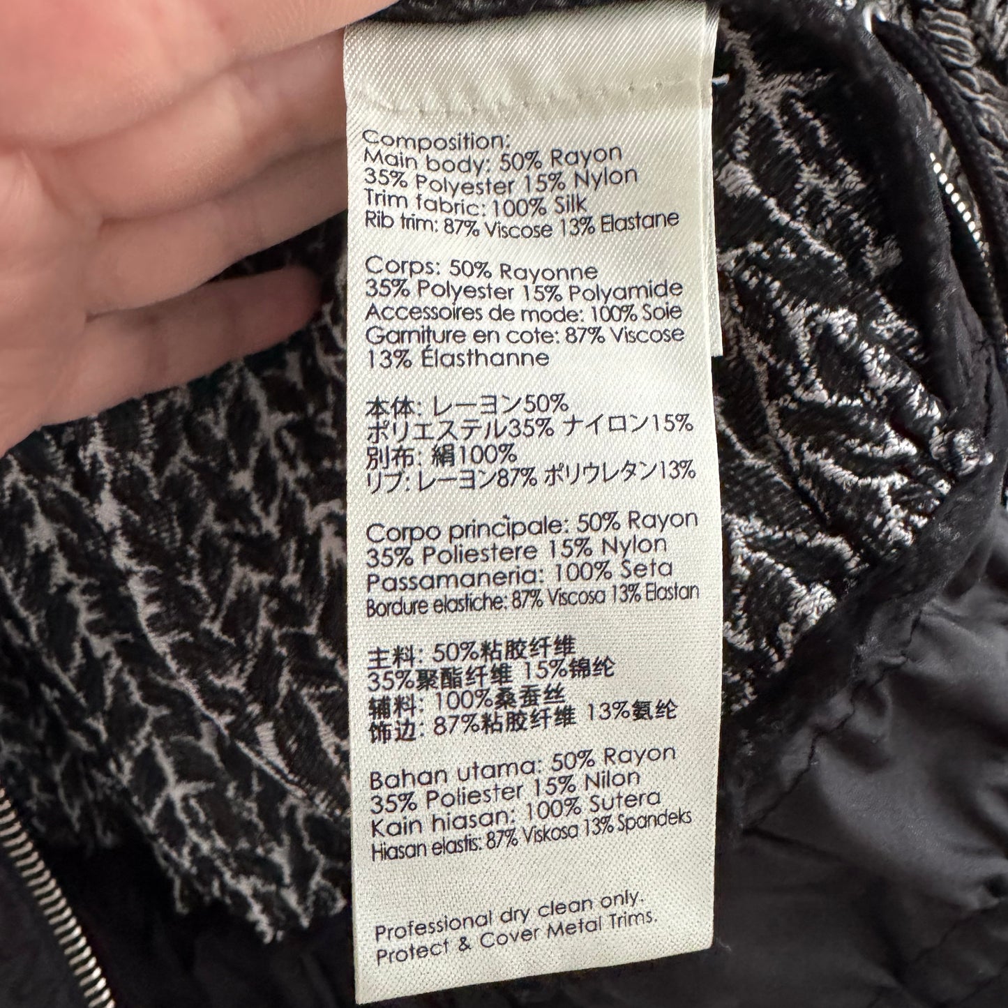 3.1 Phillip Lim Drawstring Bomber Jacket in Platinum, size 8