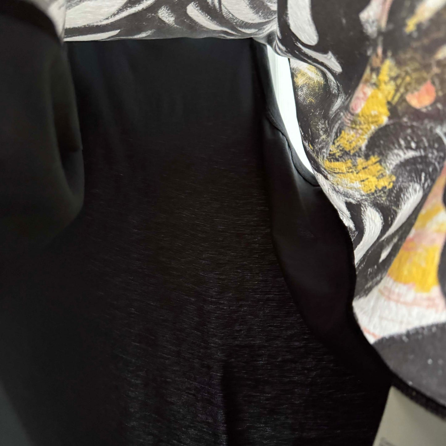 3.1 Phillip Lim Printed Front Sleeveless Tee Shirt in Black, size Medium