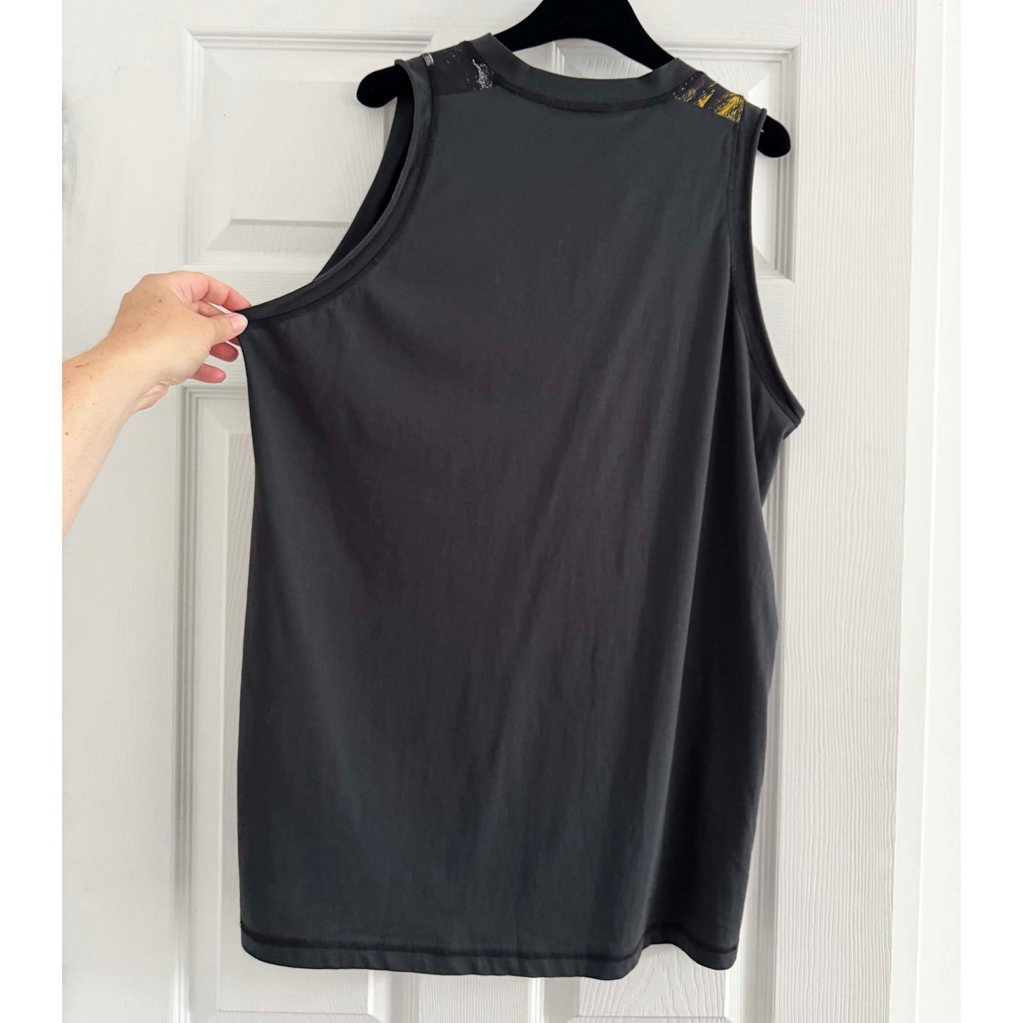 3.1 Phillip Lim Printed Front Sleeveless Tee Shirt in Black, size Medium