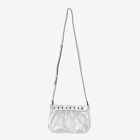 Isabel Marant "Luzes" Silver Metallic Leather Bag