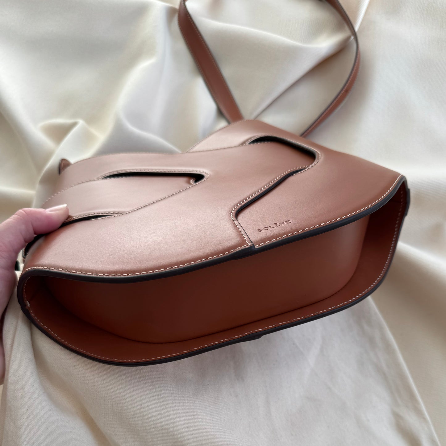 Polene "Nodde" Hobo in Smooth Cognac