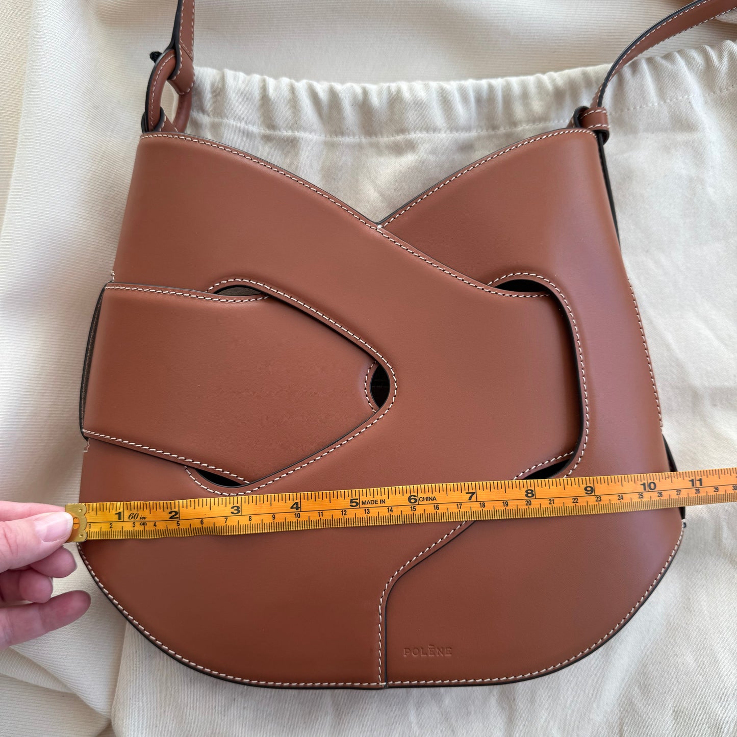 Polene "Nodde" Hobo in Smooth Cognac