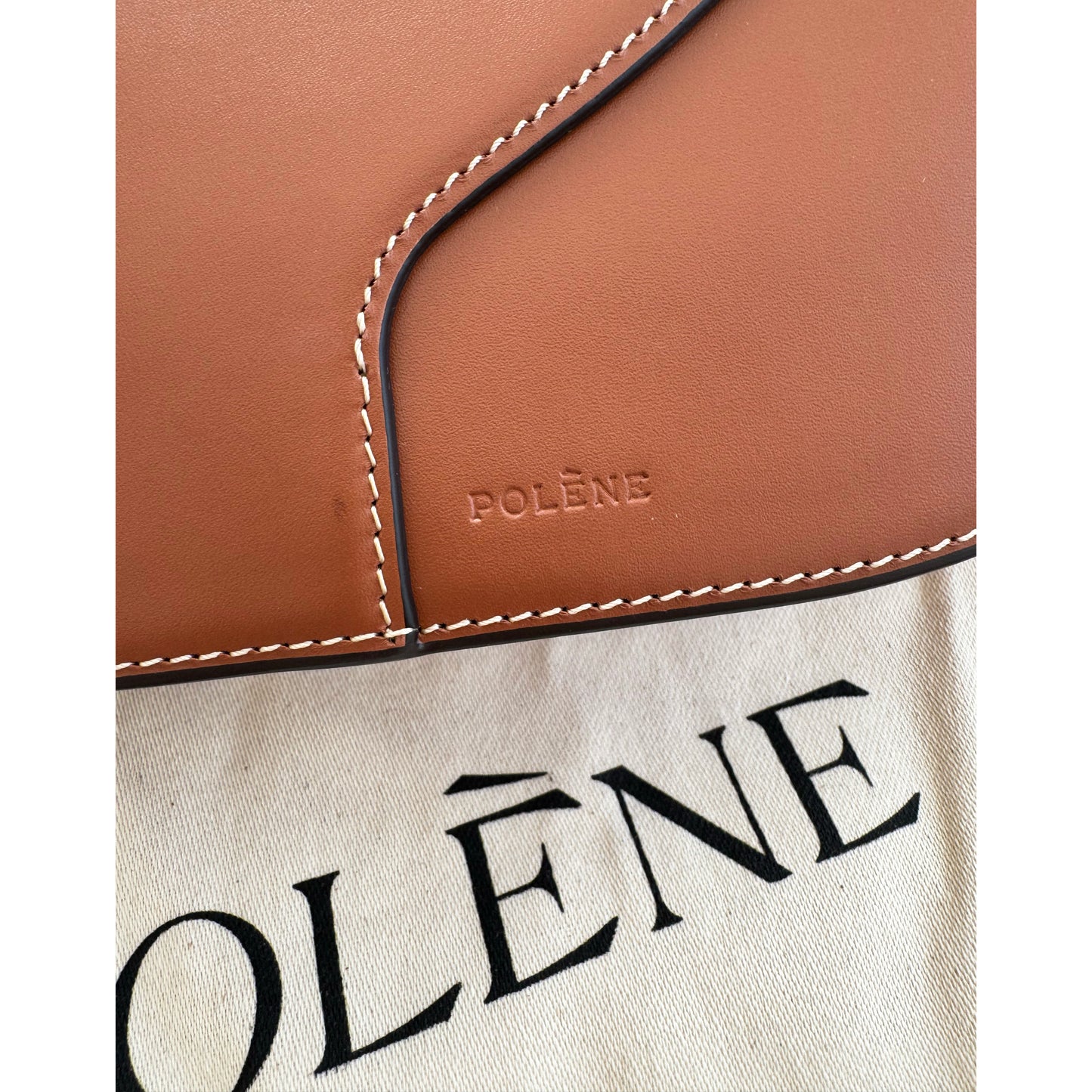 Polene "Nodde" Hobo in Smooth Cognac