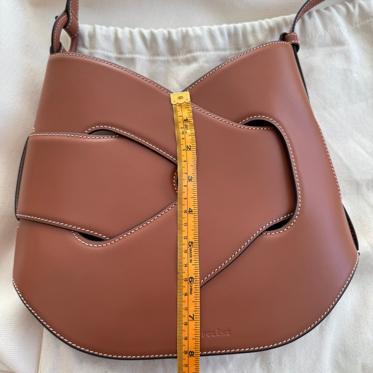 Polene "Nodde" Hobo in Smooth Cognac