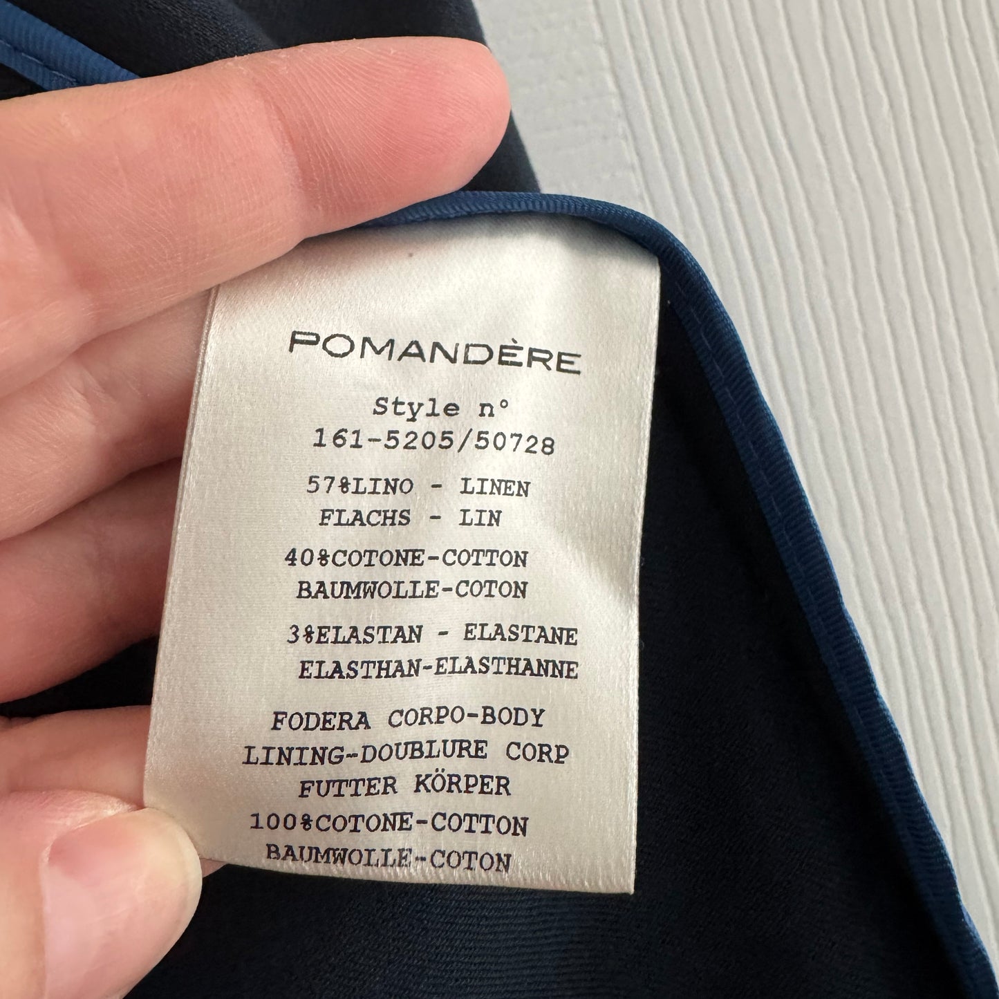 Pomandere Navy Blazer, size 38IT (fits size 0-2)