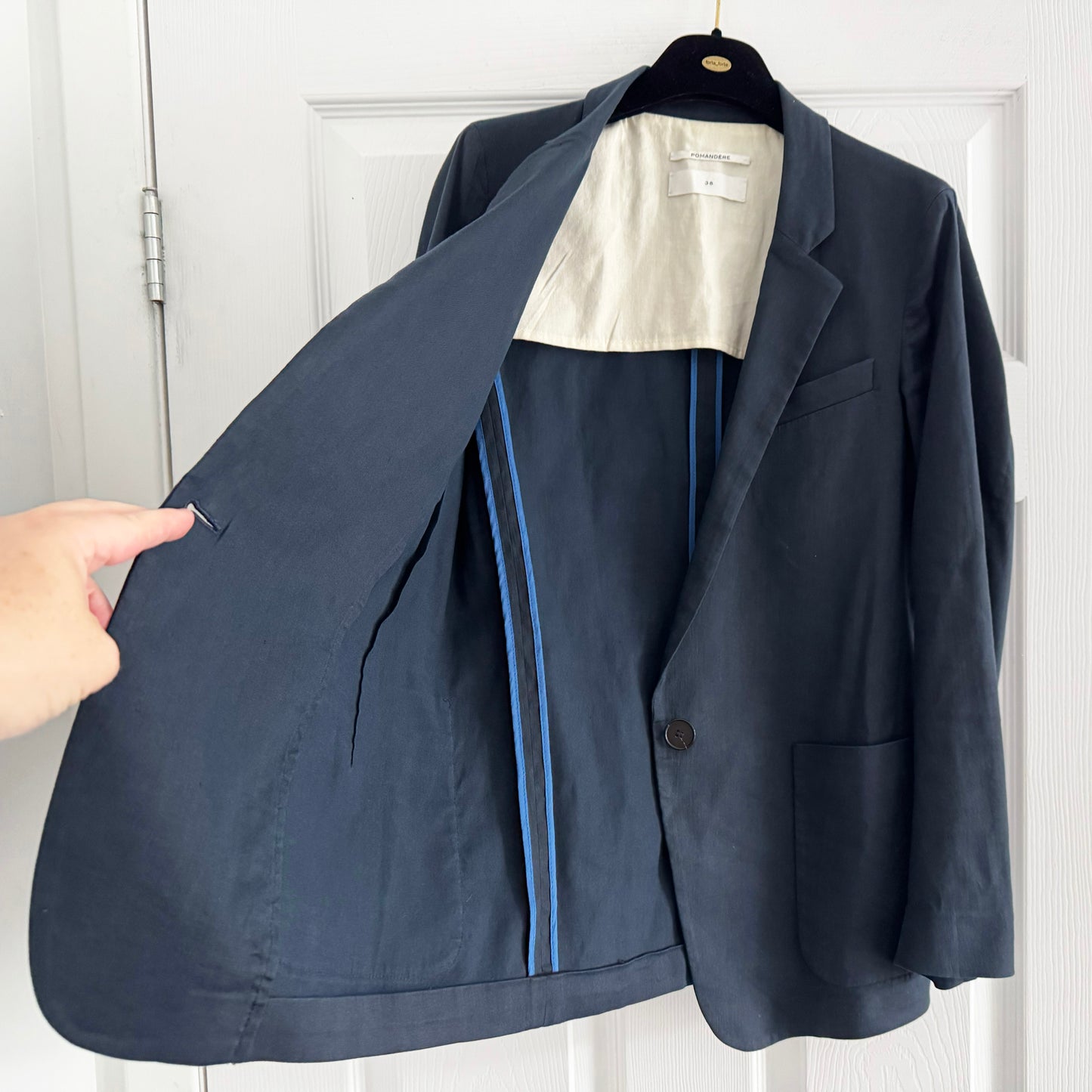 Pomandere Navy Blazer, size 38IT (fits size 0-2)