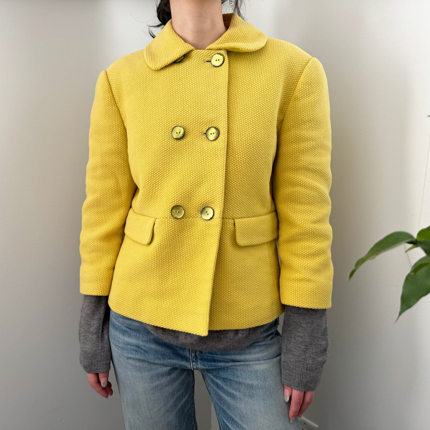 Ports 1961 Yellow Cotton Jacket, size 6 (fits like a size XS/S)