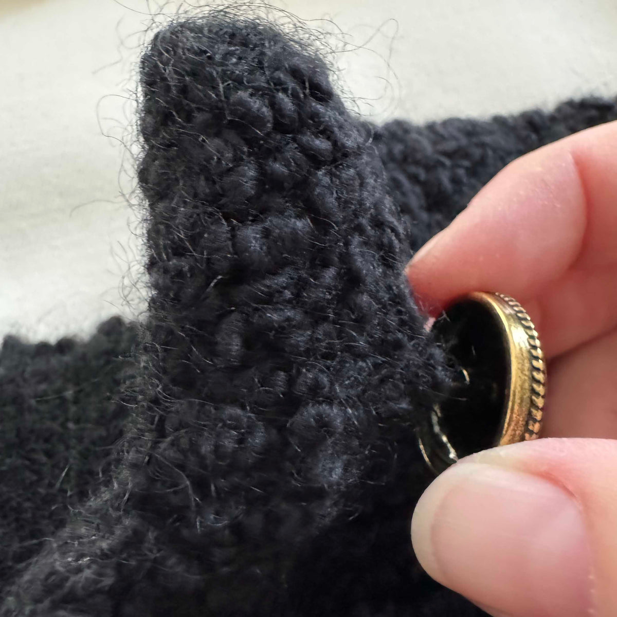 Prada Boucle Knit Mini Skirt in Black, size 42IT (fits a size small)