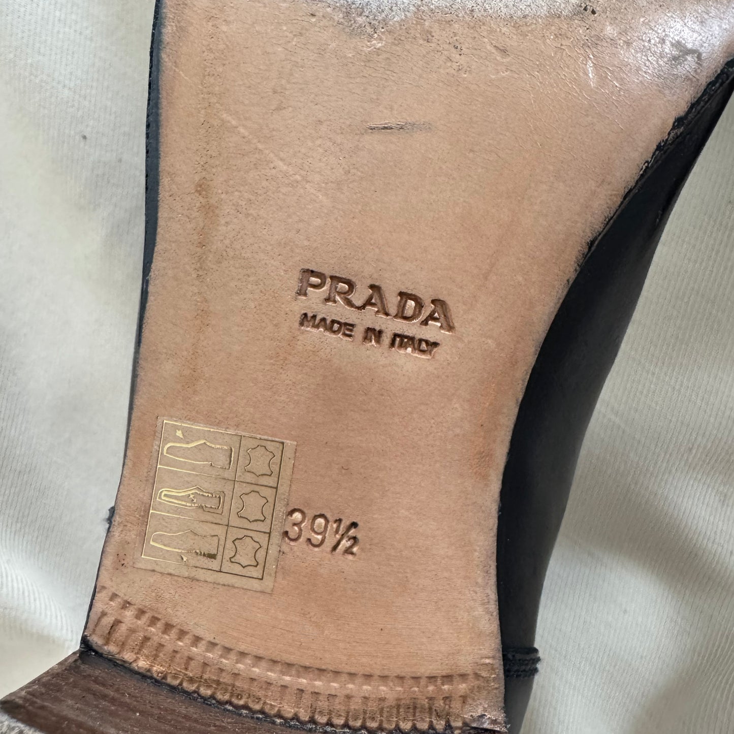 Prada Chelsea Boot in Black, size 39.5