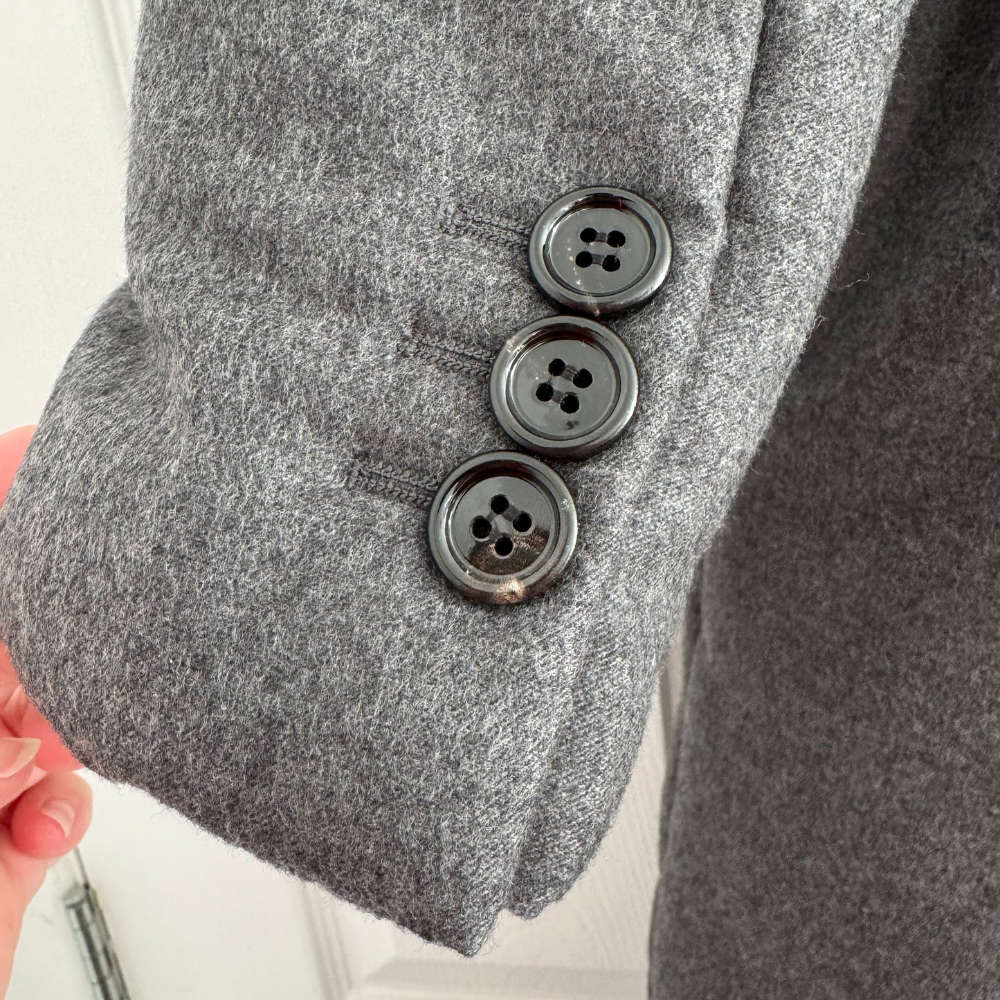 Prada Puffy Wool Coat in Grey, size 38IT (fits like a size 2/4)