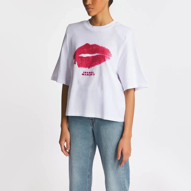 Isabel Marant "Ben" Tee Shirt in White, size Small