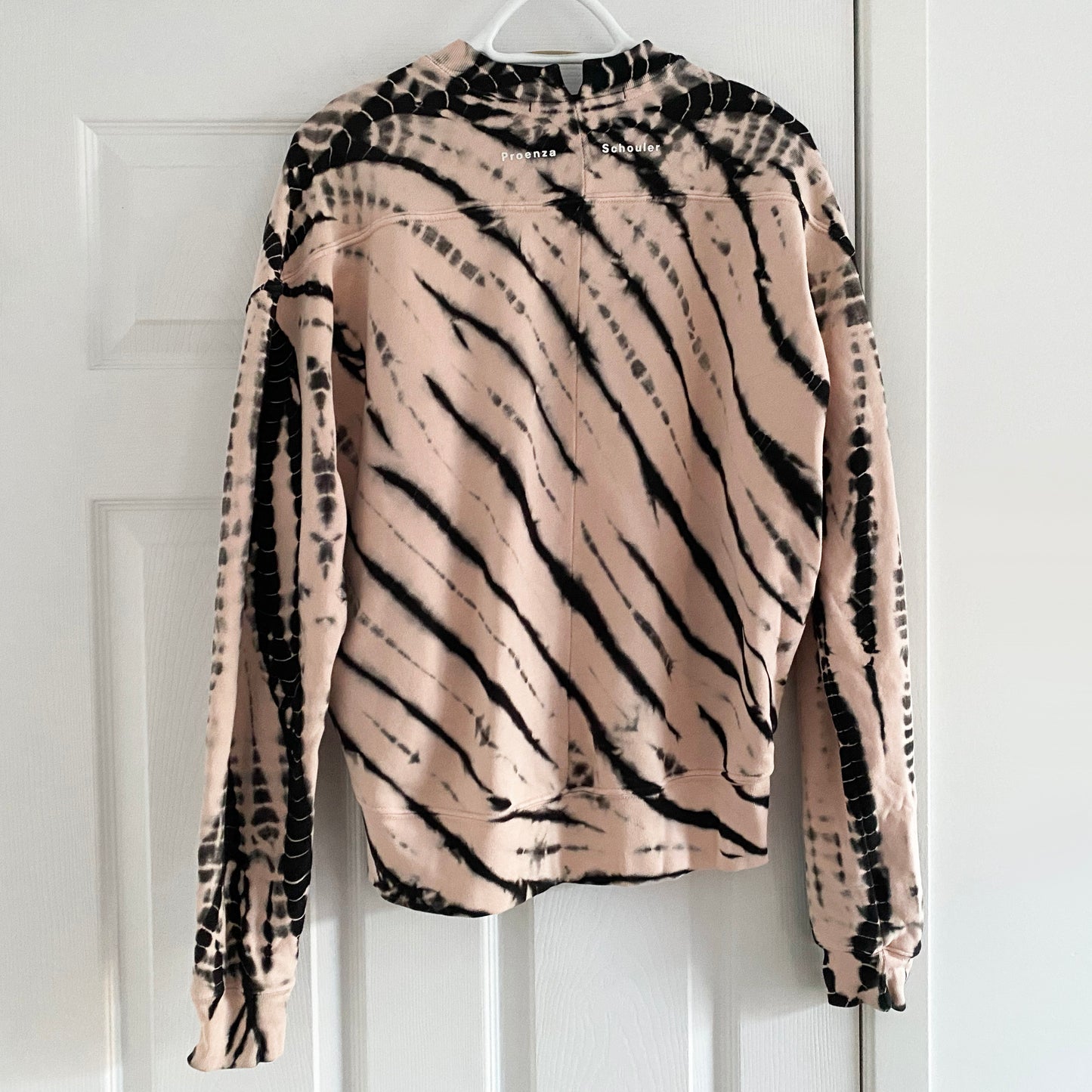 Proenza Schouler White Label Tie Die Sweatshirt in Pink, size XS