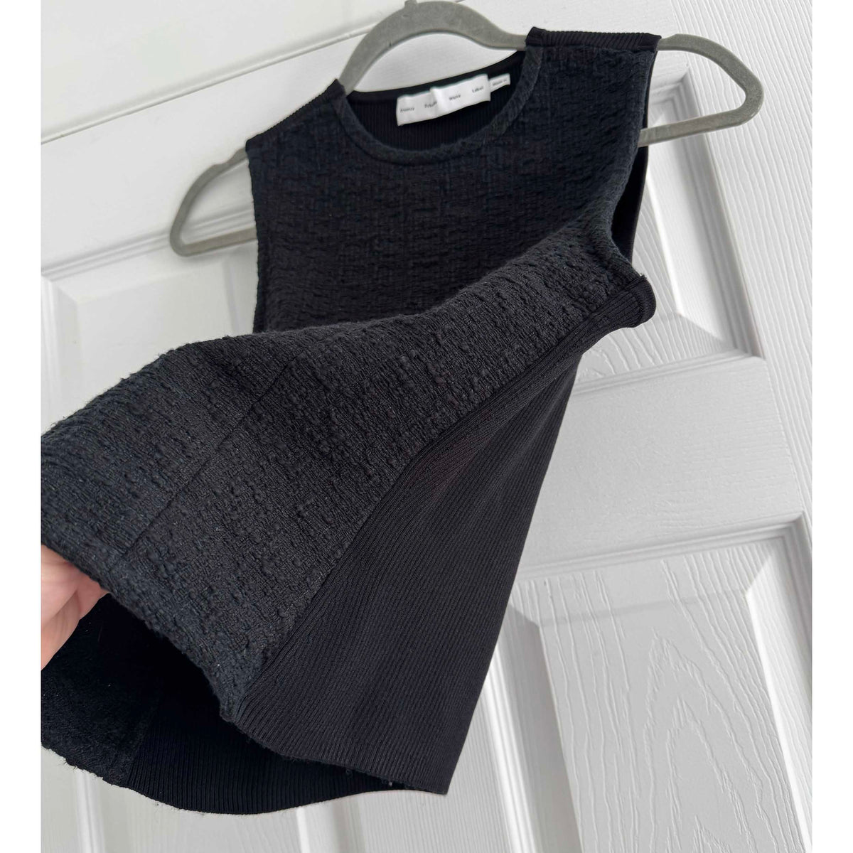 Proenza Schouler White Label "Hazel" Tweed Top in Black, size 2