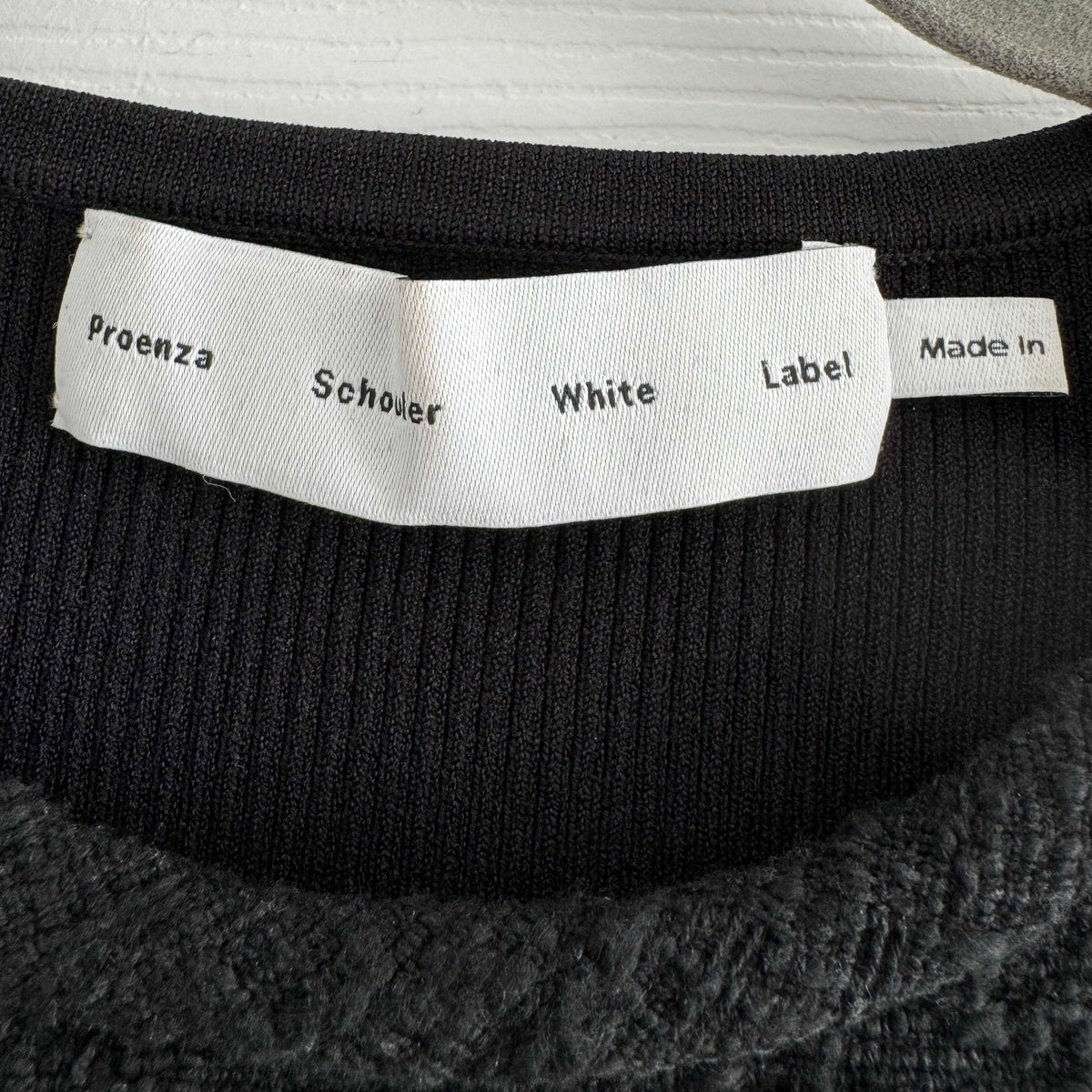 Proenza Schouler White Label "Hazel" Tweed Top in Black, size 2