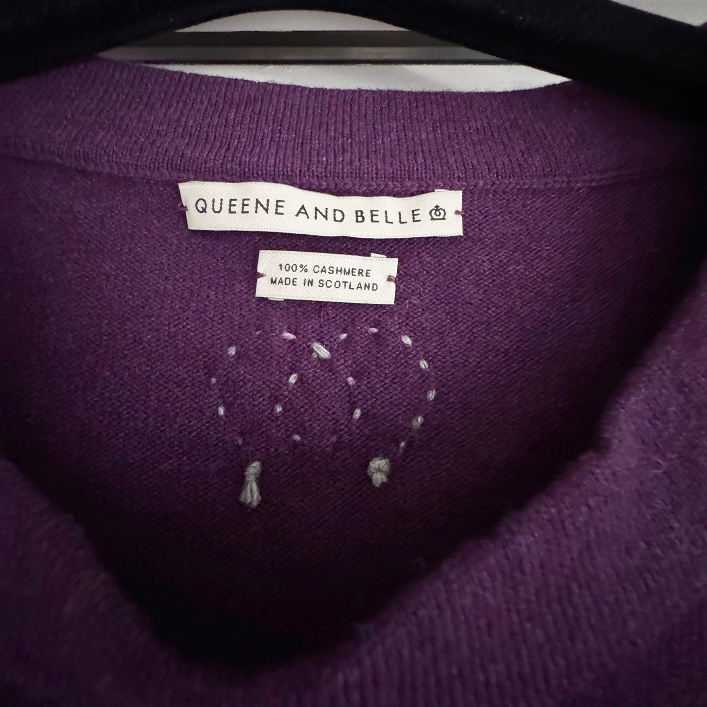 Queene and Belle Cashmere Sweater in Purple, size Medium