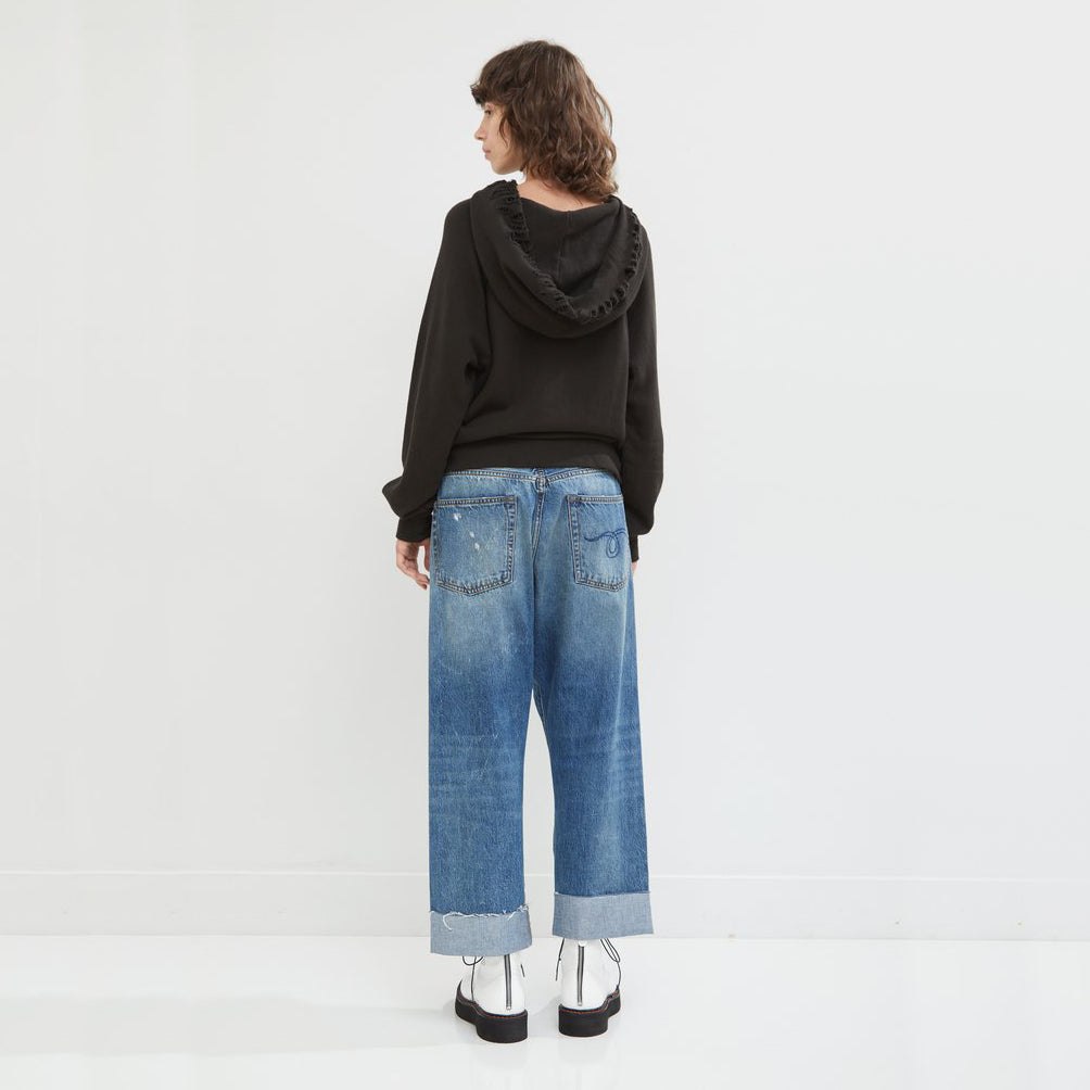 R13 Crossover Jeans in Jasper w Smudge, size 28 (fits 29)