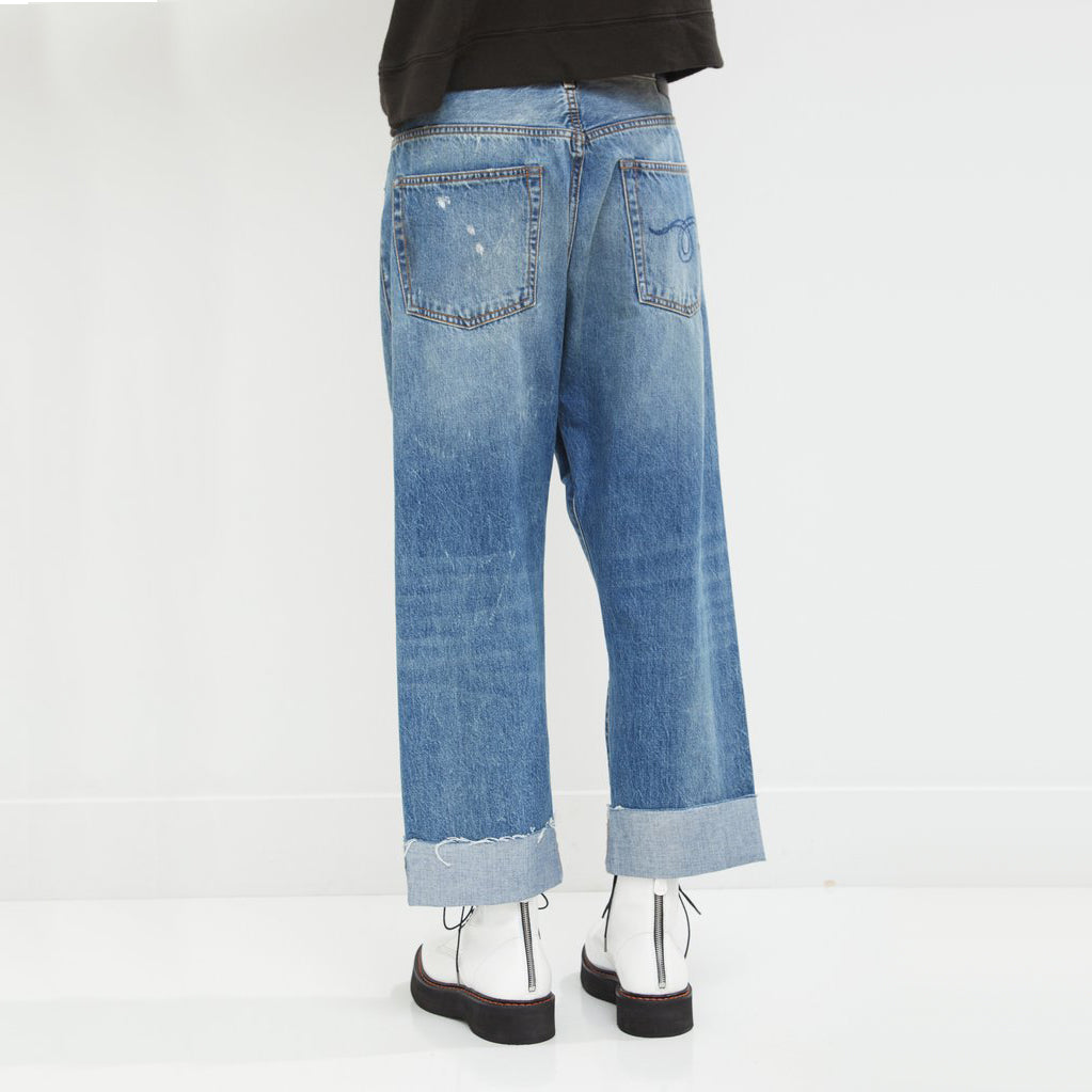 R13 Crossover Jean in Jasper w Smudge, size 26 (fits size 27)