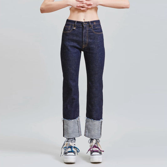 R13 Courtney Slim In Dark Indigo Rinse, taille 26