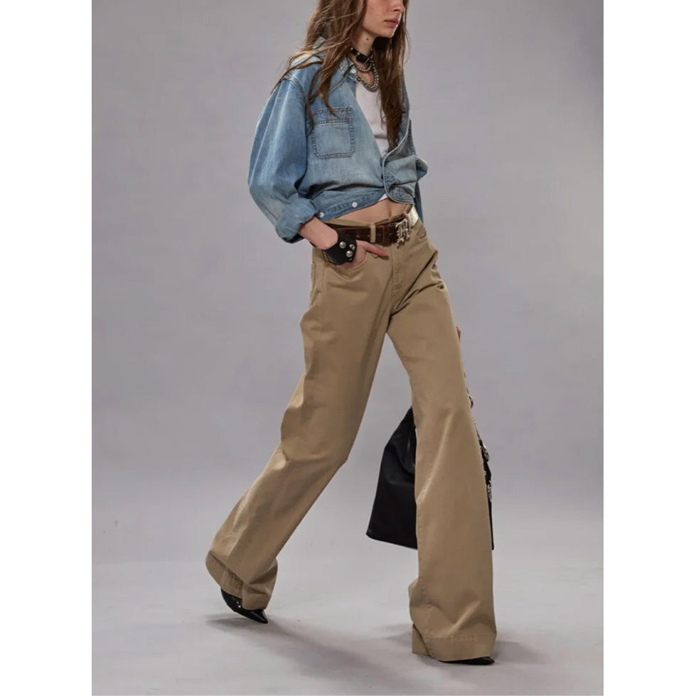 R13 Wrap Around Denim Work Shirt in "River Blue", size XS