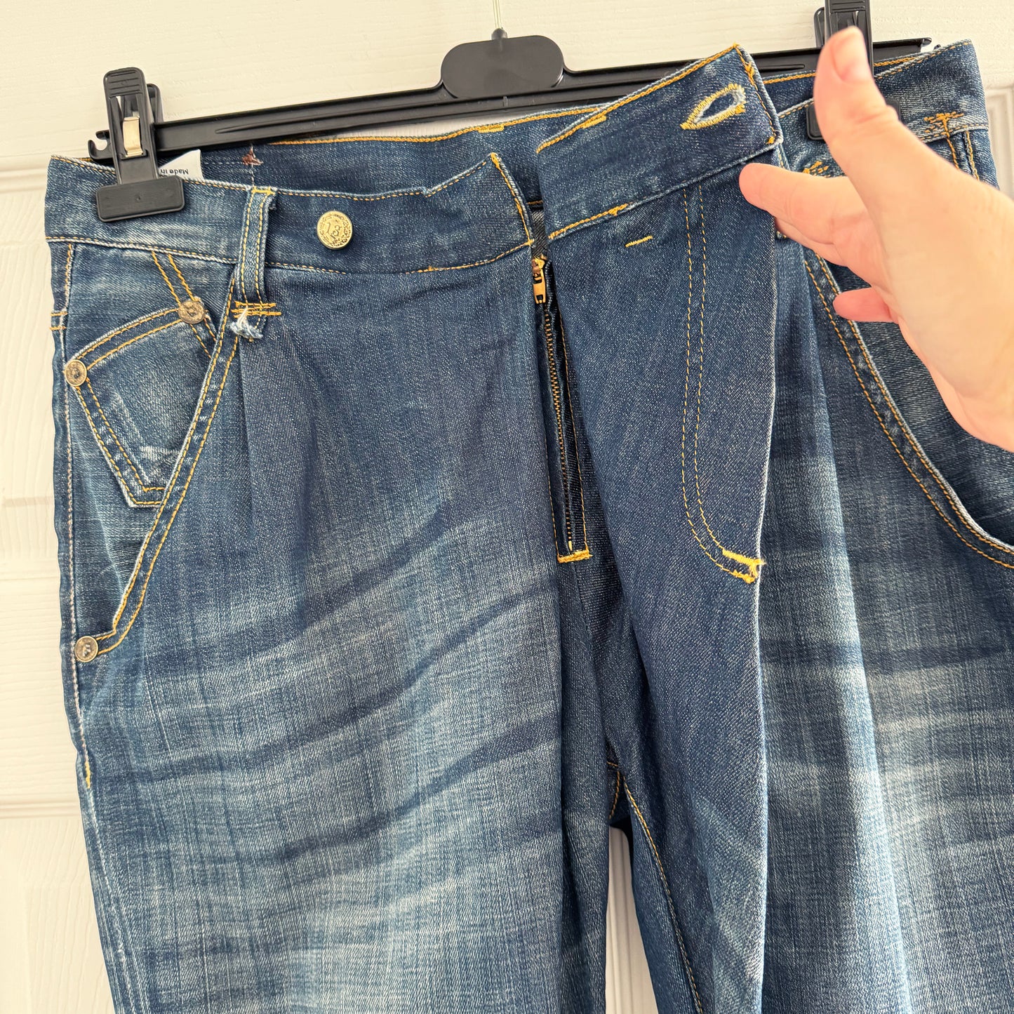 R13 X-Over Skinny in Blue, size 32