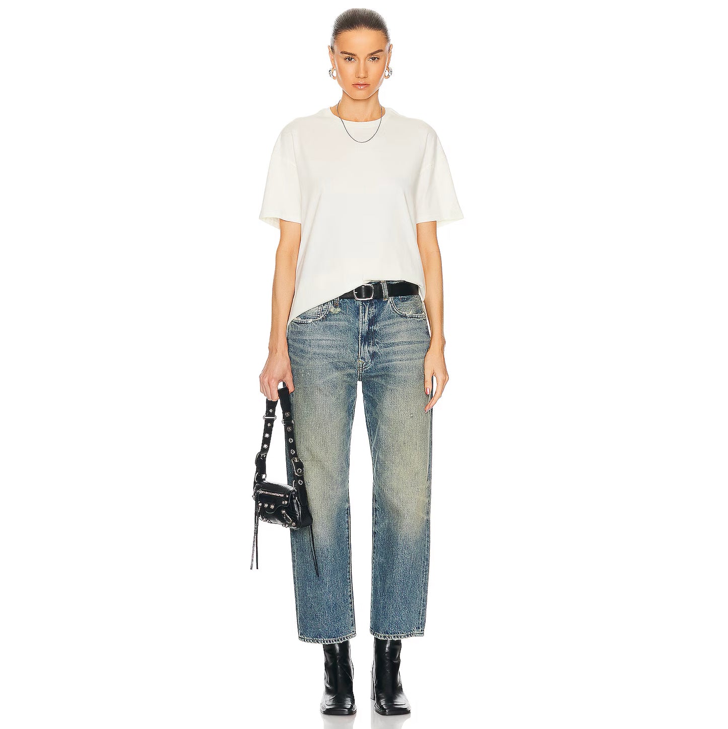 R13 Boyfriend Jeans in Clinton Blue, size 25 (fits like size 26)