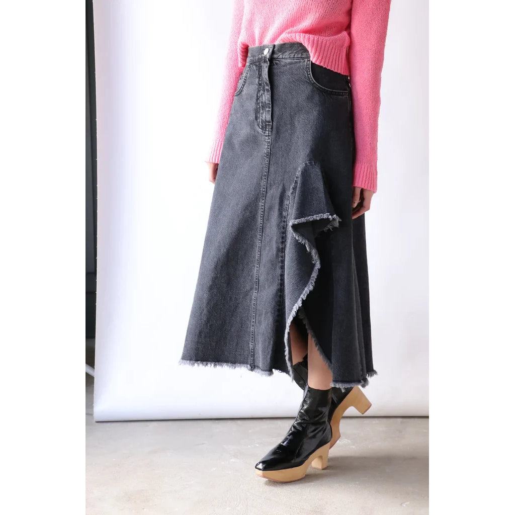 Rachel Comey Denim Skirt in Black, size 6 (fits 4/6)