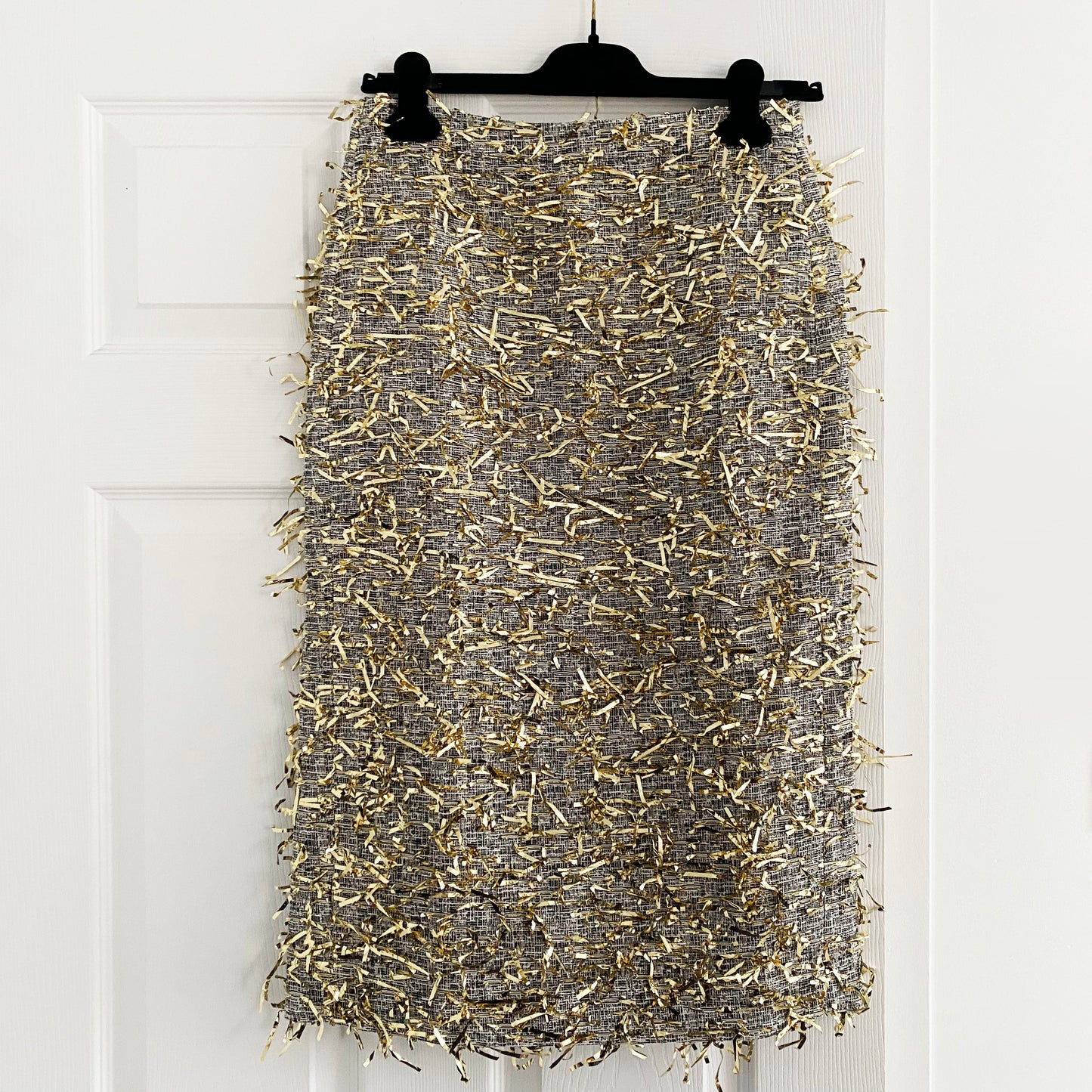 Rachel Comey "Hanabi Jacquard" pencil skirt in gold, size 4