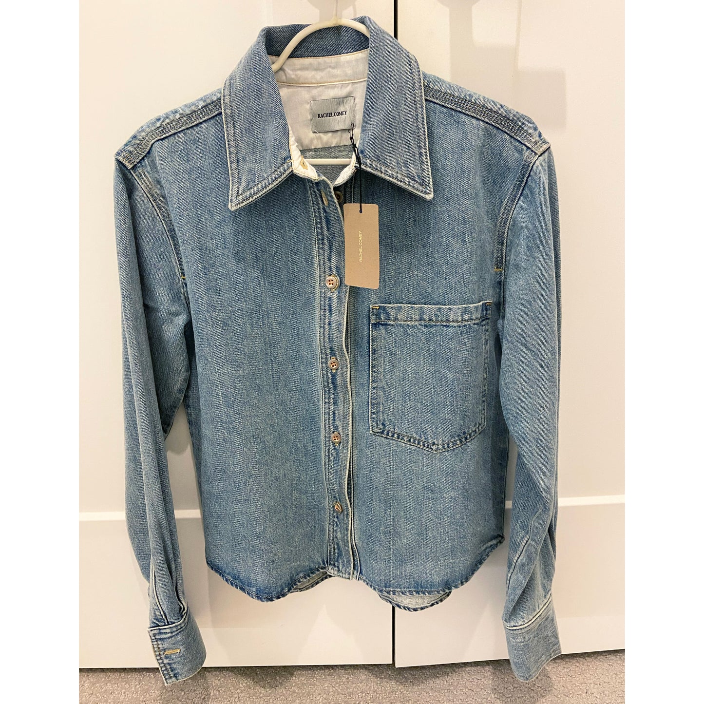 Rachel Comey "Riera" Denim Shirt in "Celeste", size 4